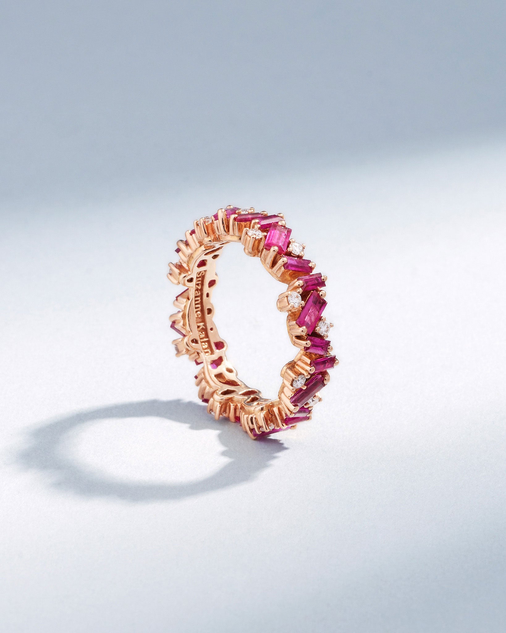Suzanne Kalan Frenzy Ruby Eternity Band in 18k rose gold