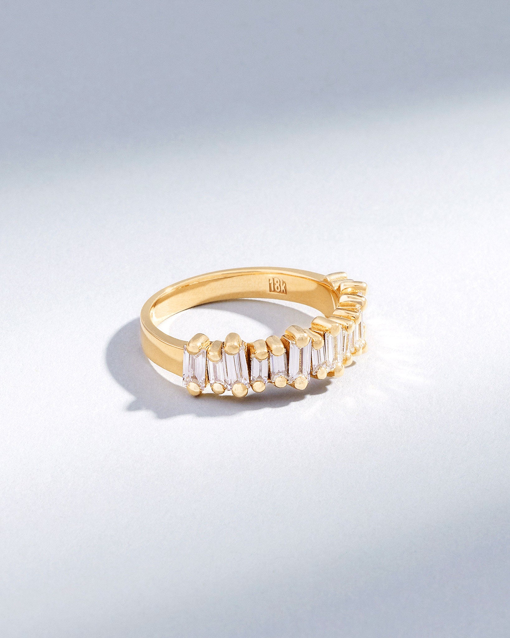 Suzanne Kalan Bold Diamond Half Band in 18k yellow gold