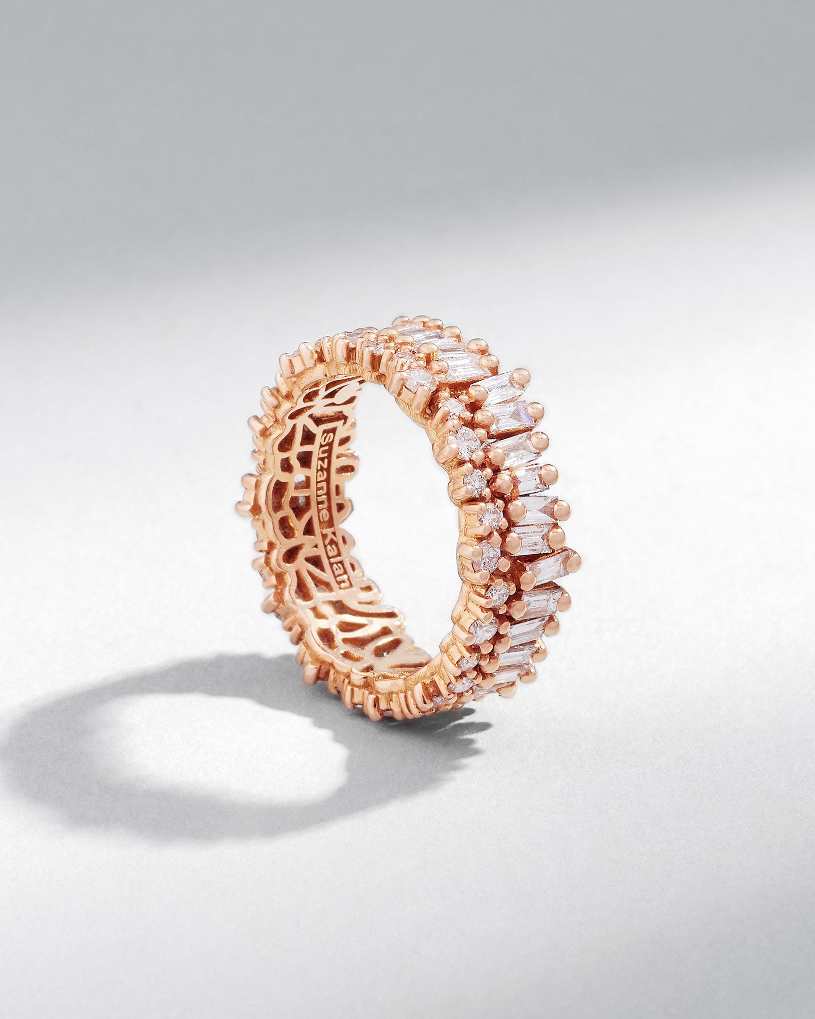 Suzanne Kalan Short Stack Diamond Eternity Band in 18k rose gold