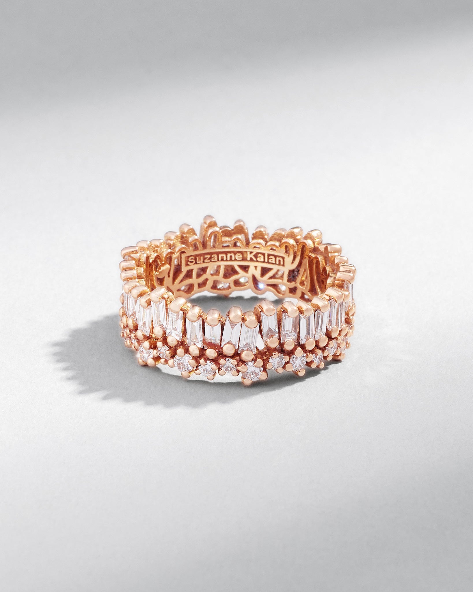 Suzanne Kalan Short Stack Diamond Eternity Band in 18k rose gold