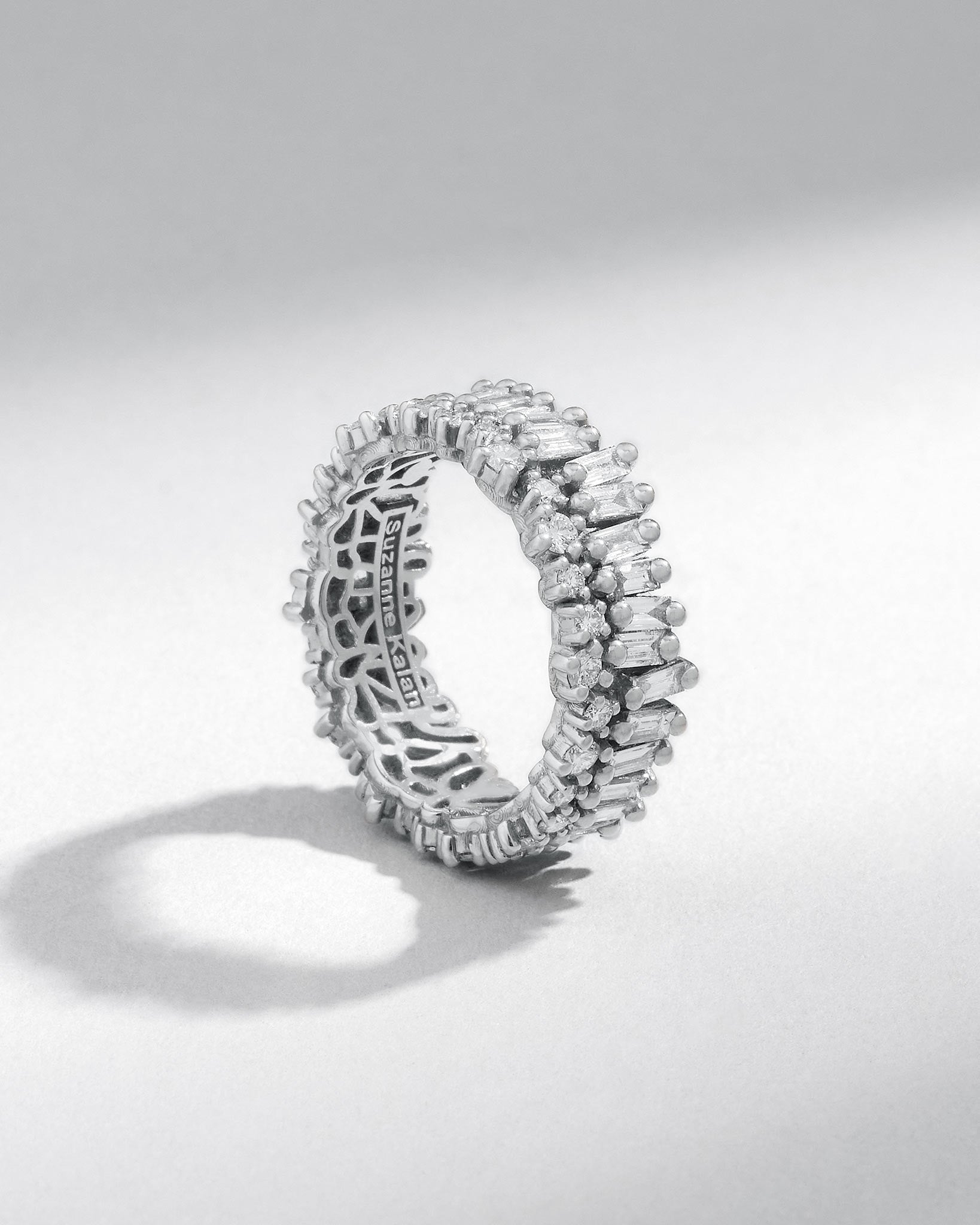 Suzanne Kalan Short Stack Diamond Eternity Band in 18k white gold