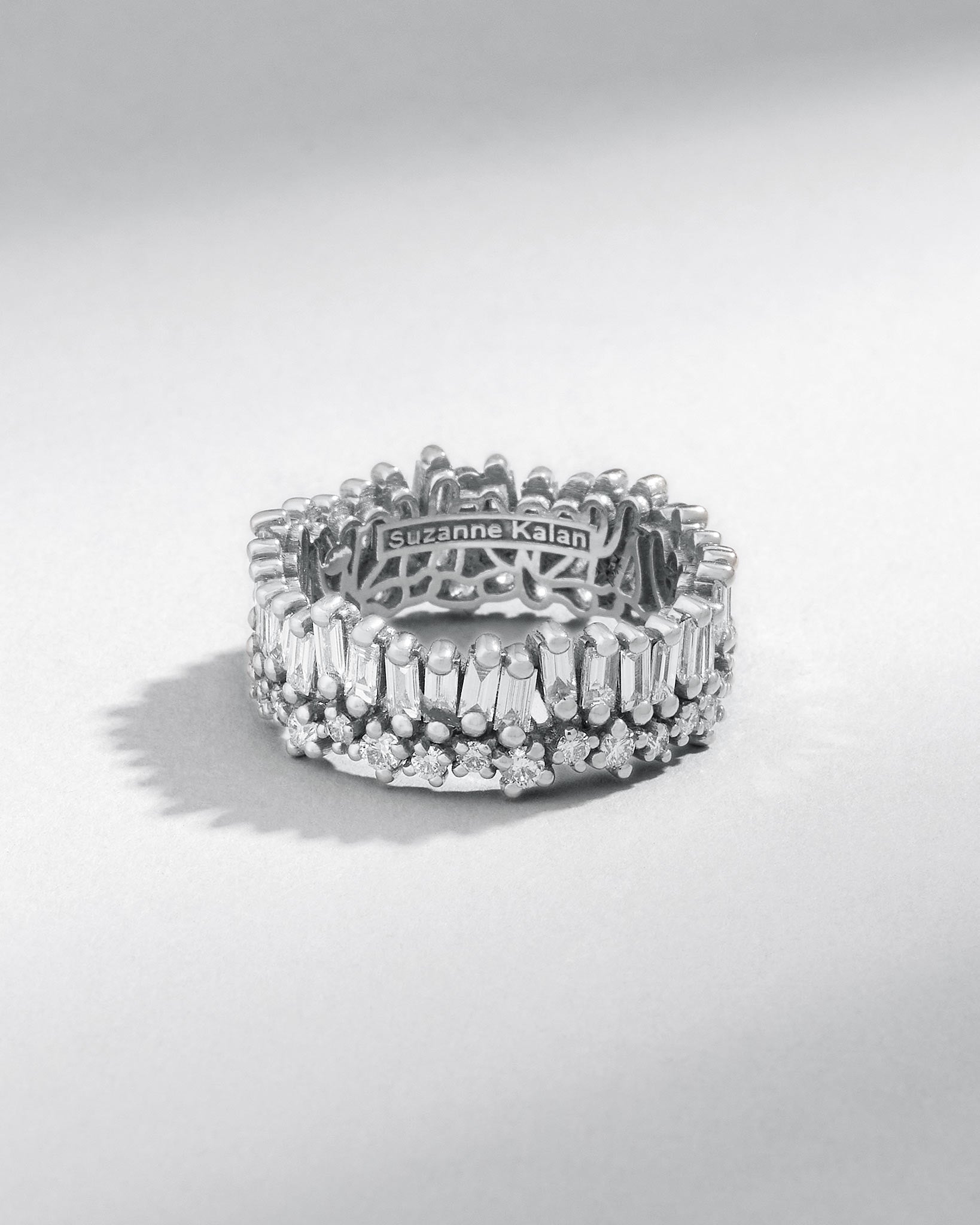 Suzanne Kalan Short Stack Diamond Eternity Band in 18k white gold