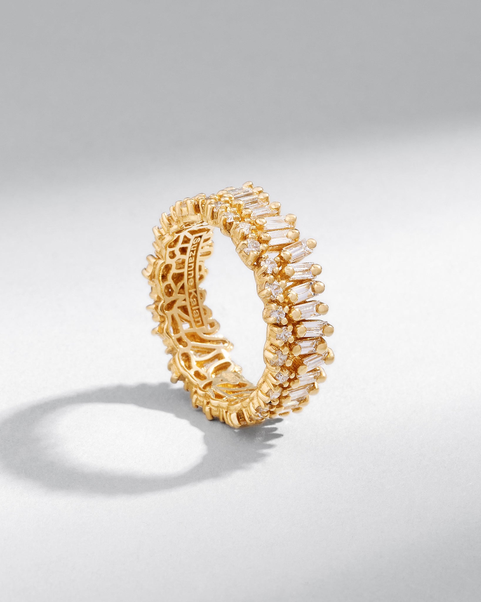 Suzanne Kalan Short Stack Diamond Eternity Band in 18k yellow gold