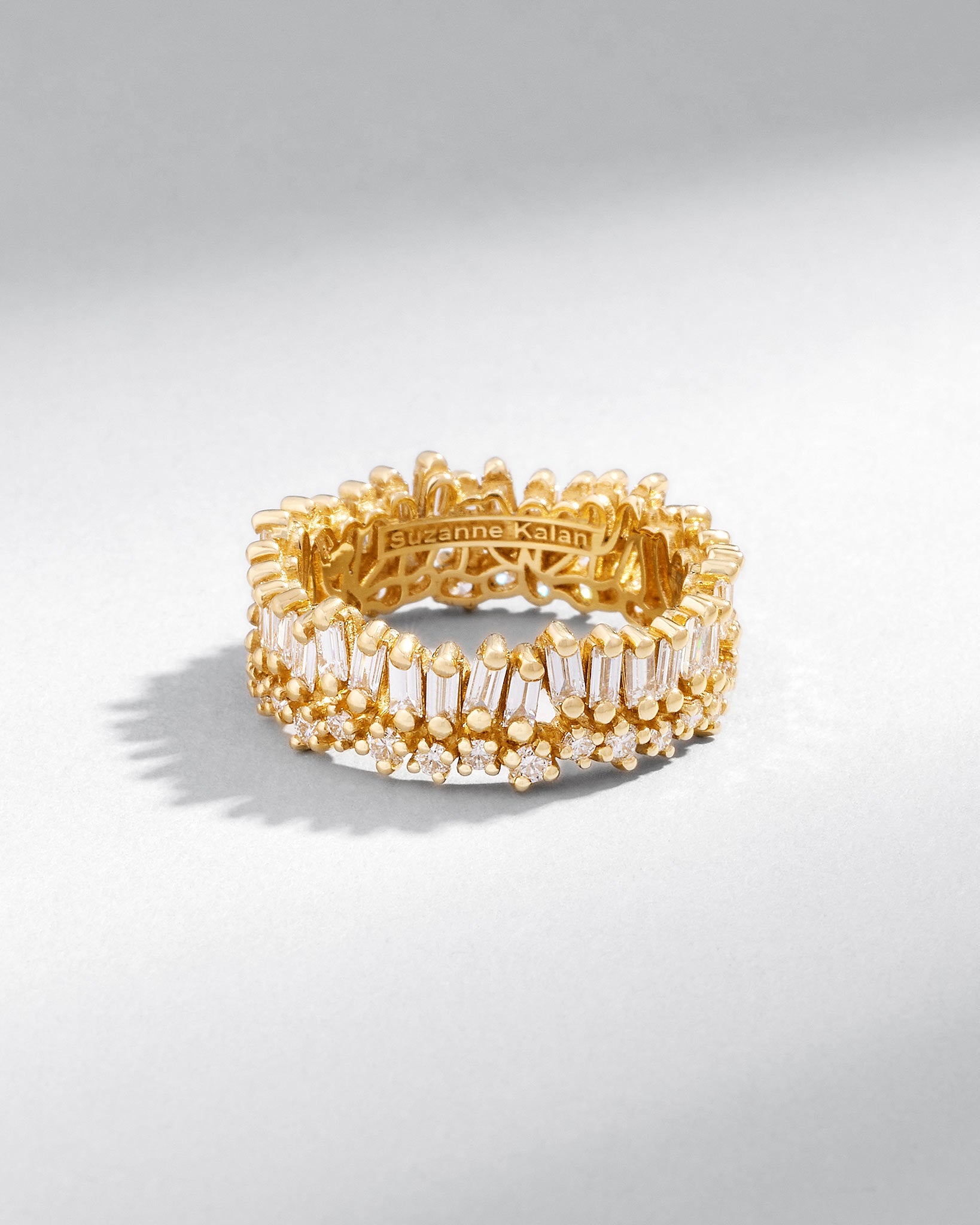 Suzanne Kalan Short Stack Diamond Eternity Band in 18k yellow gold