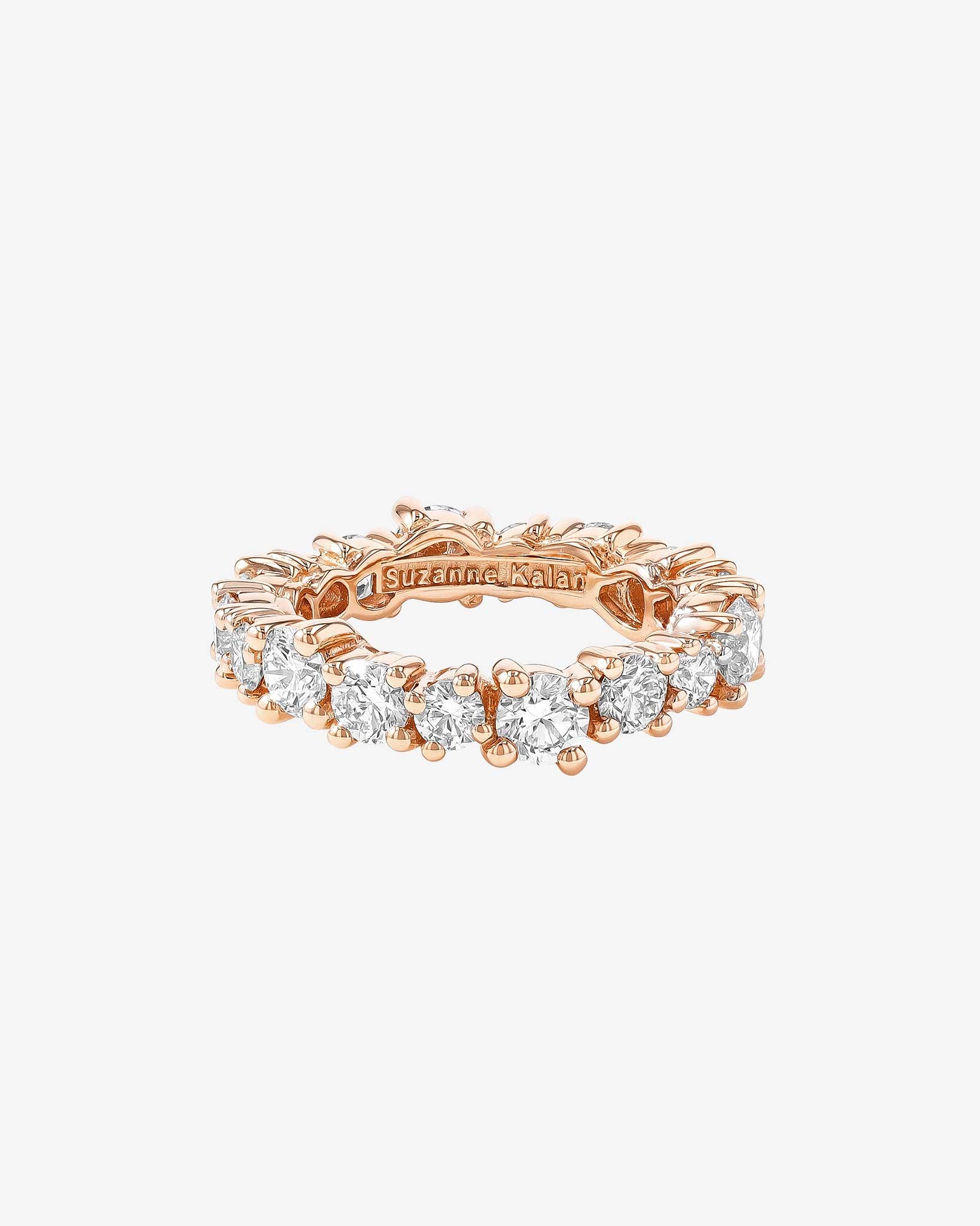 Suzanne Kalan Classic Diamond Milli Round Eternity Band in 18k rose gold