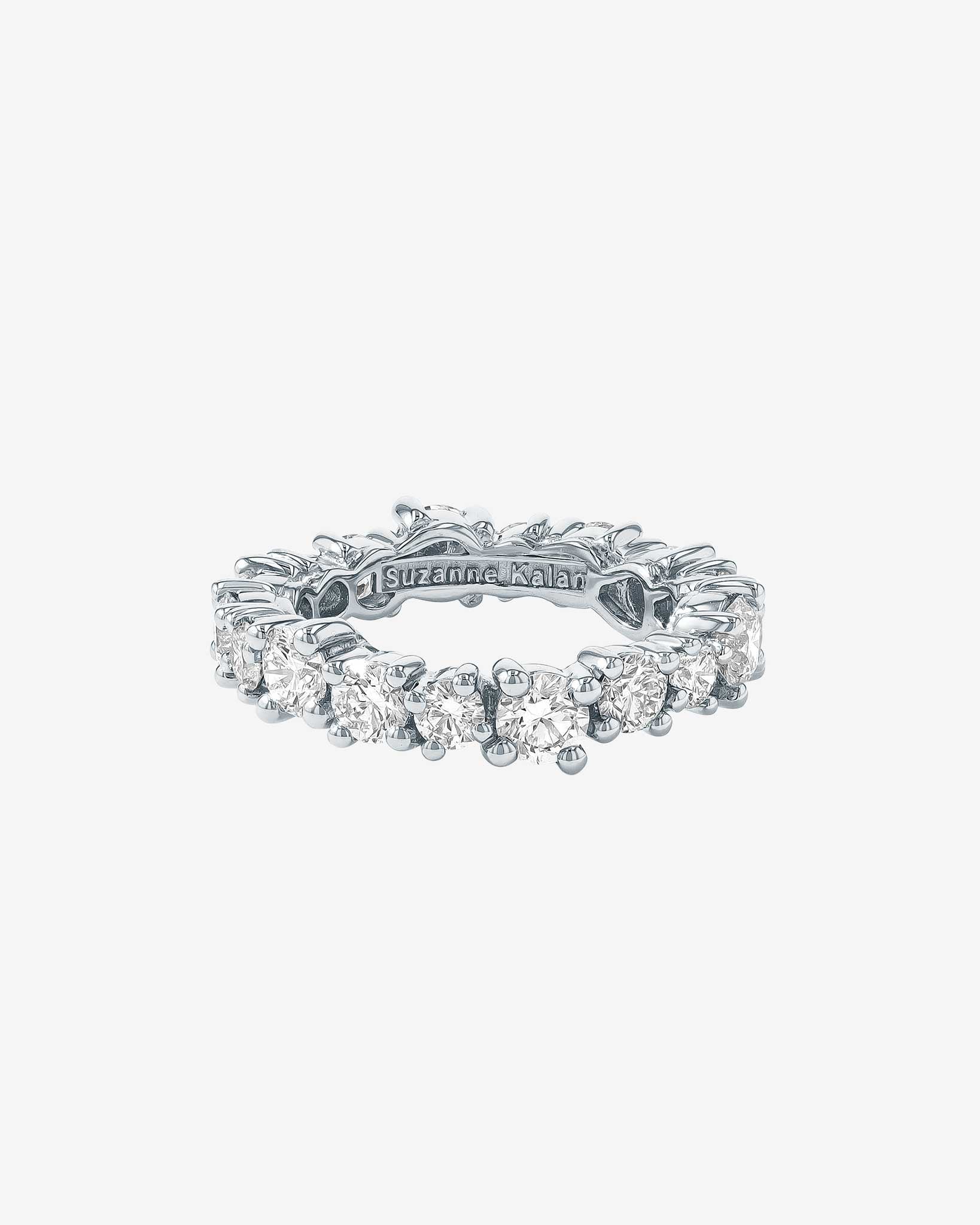 Suzanne Kalan Classic Diamond Milli Round Eternity Band in 18k white gold