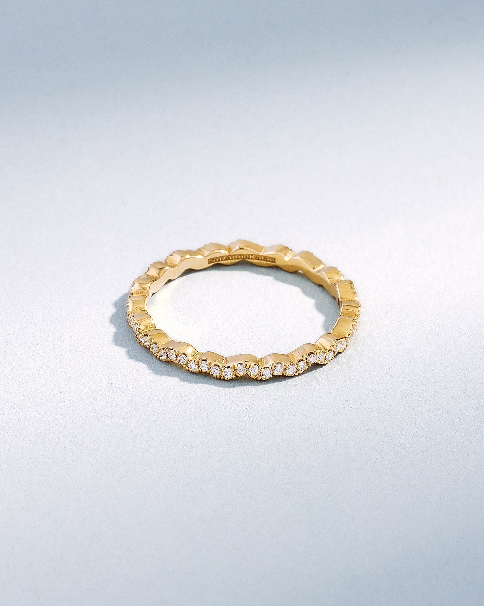 Suzanne Kalan Classic Diamond Ivy Eternity Band in 18k yellow gold
