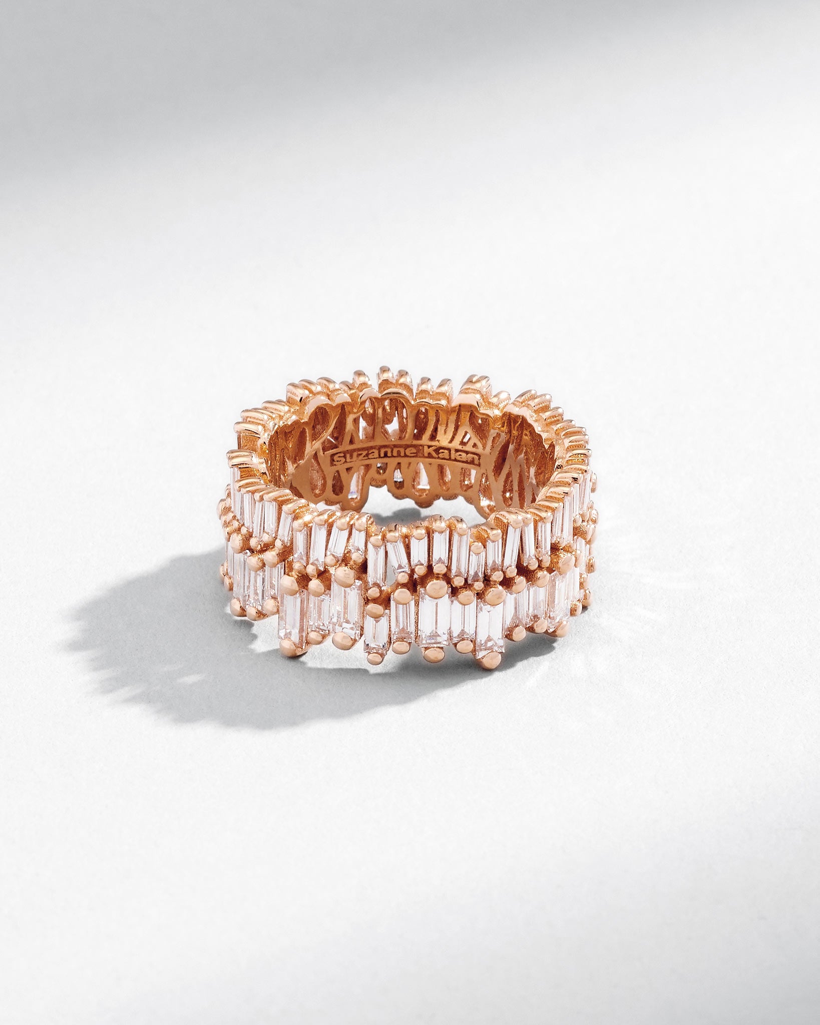 Suzanne Kalan Double Stack Diamond Eternity Band in 18k rose gold