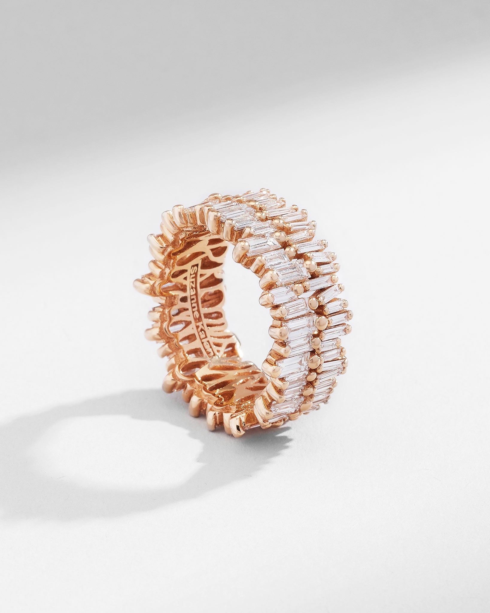 Suzanne Kalan Double Stack Diamond Eternity Band in 18k rose gold