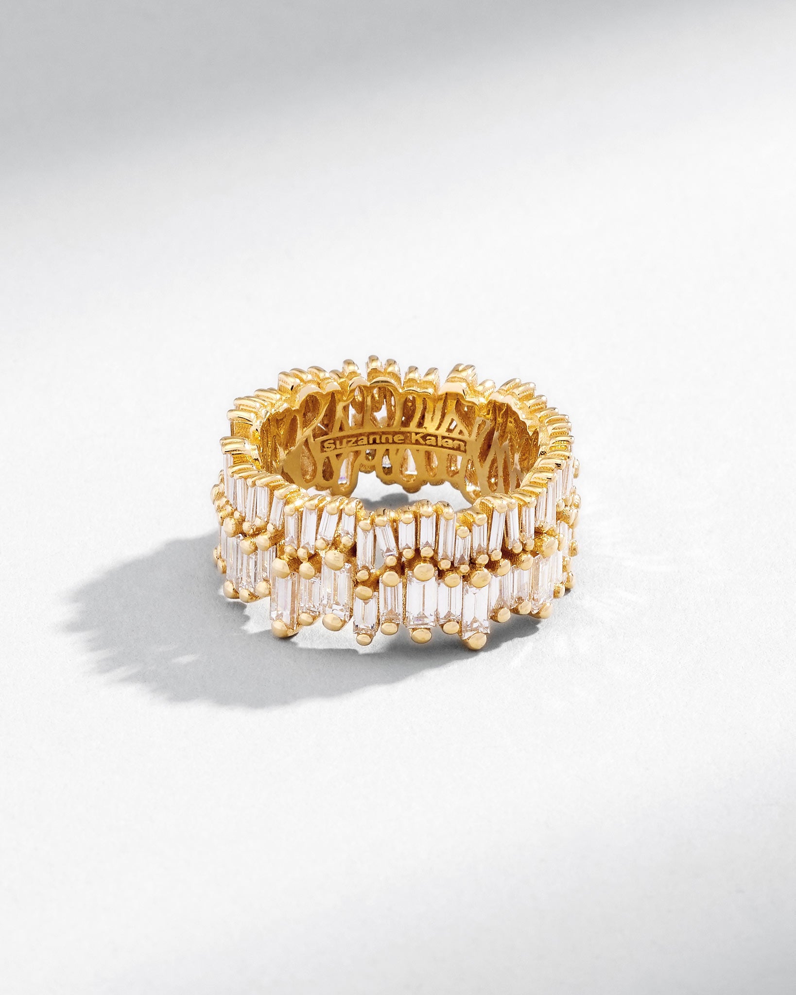 Suzanne Kalan Double Stack Diamond Eternity Band in 18k yellow gold