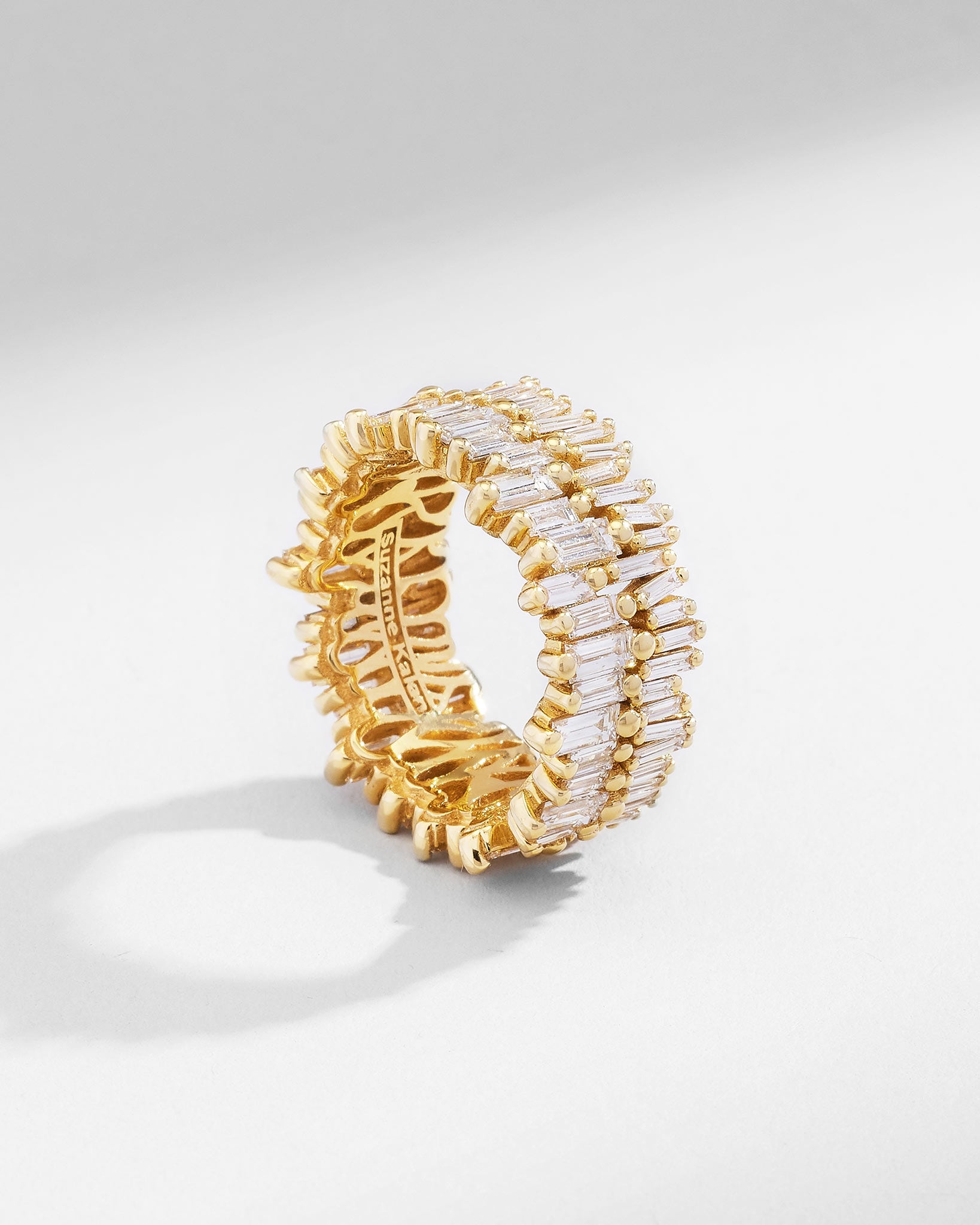 Suzanne Kalan Double Stack Diamond Eternity Band in 18k yellow gold