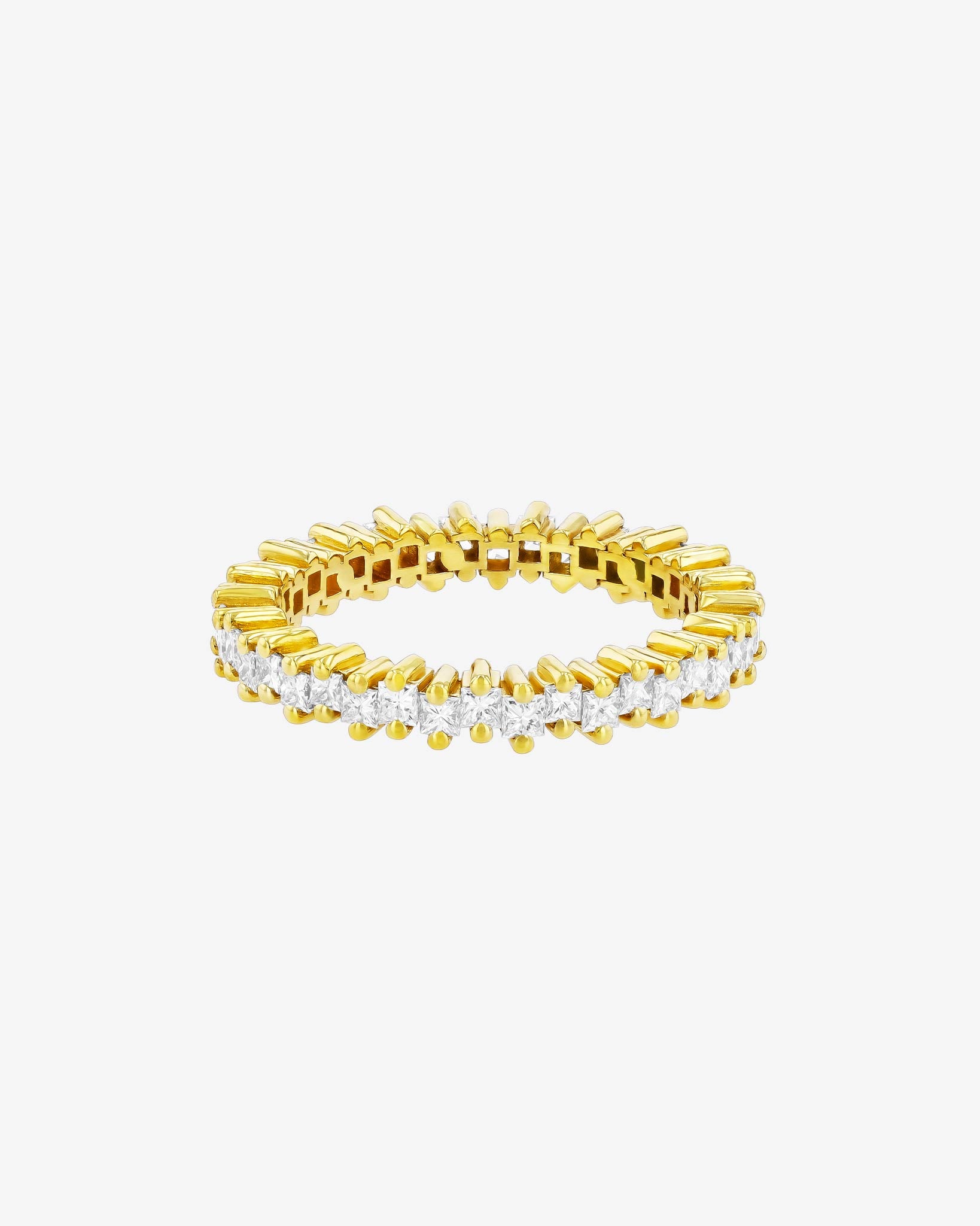 Suzanne Kalan Princess Mini Diamond Eternity Band in 18k yellow gold