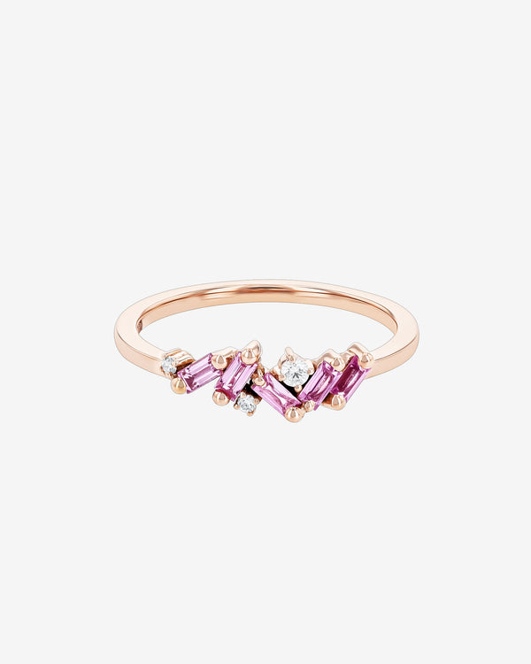Suzanne Kalan Frenzy Pink Sapphire Ring in 18k rose gold
