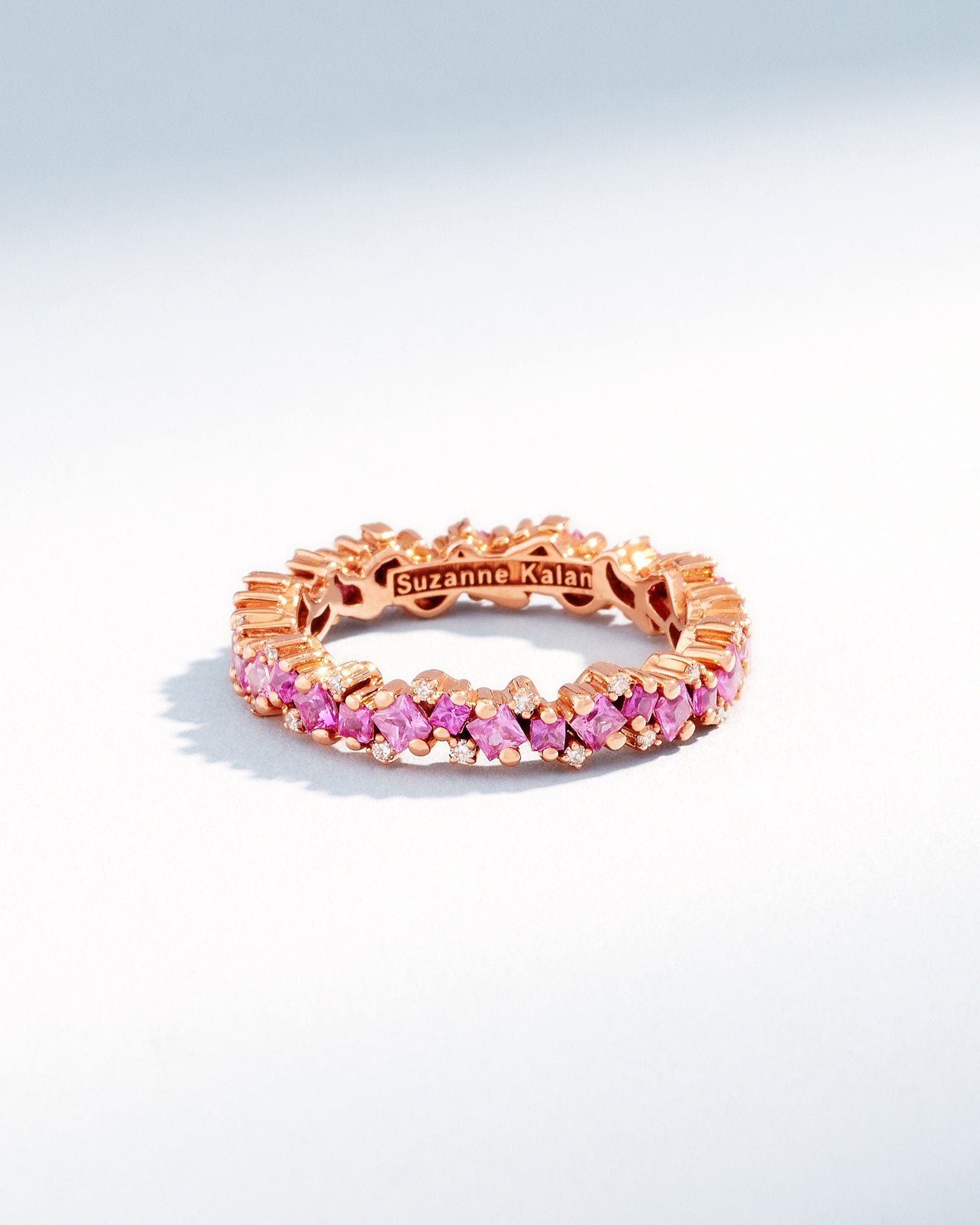 Suzanne Kalan Princess Elsa Pink Sapphire Eternity Band in 18k rose gold
