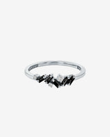 Suzanne Kalan Frenzy Black Sapphire Ring in 18k white gold