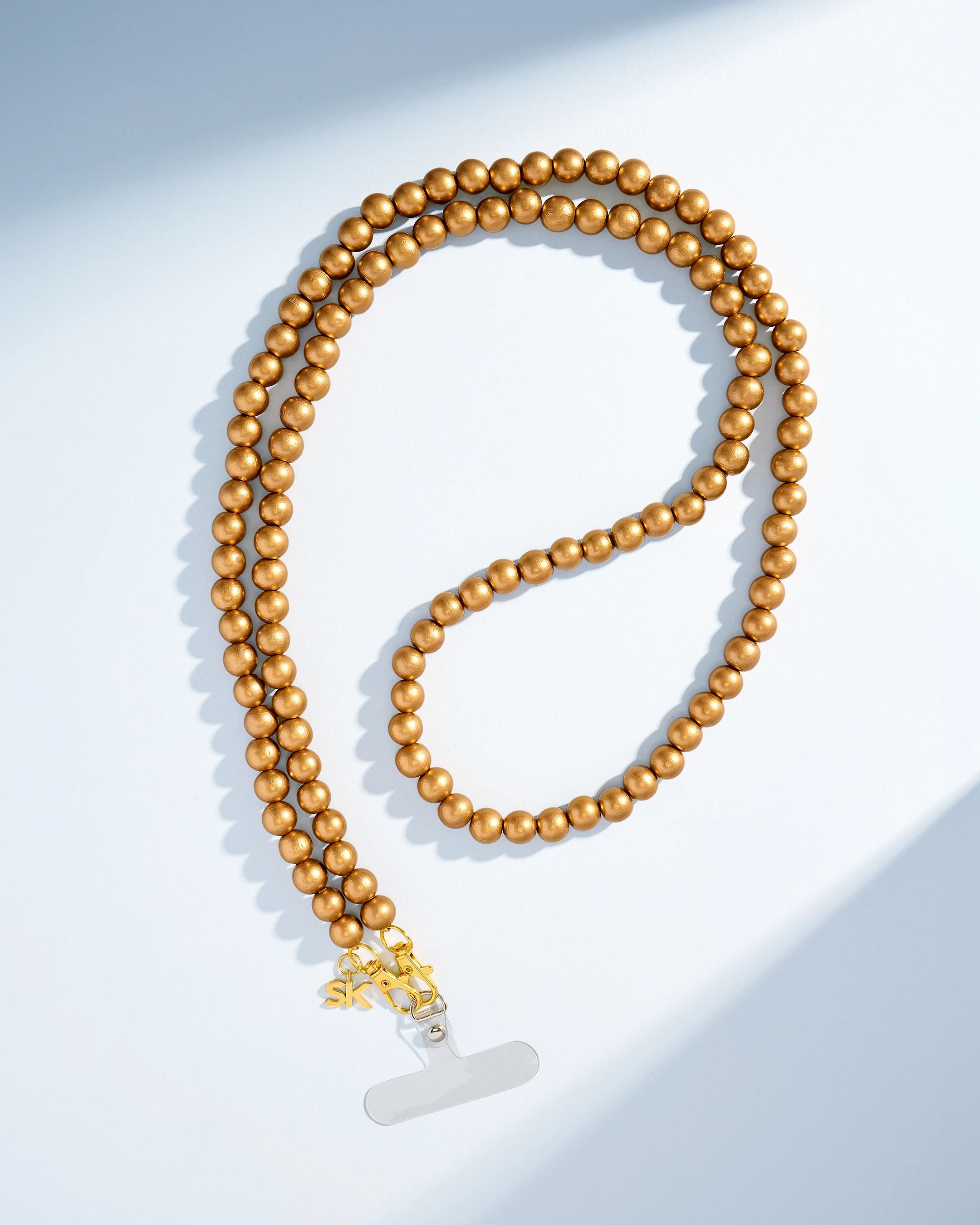 Suzanne Kalan Small Beaded Bronze Crossbody Phone Strap