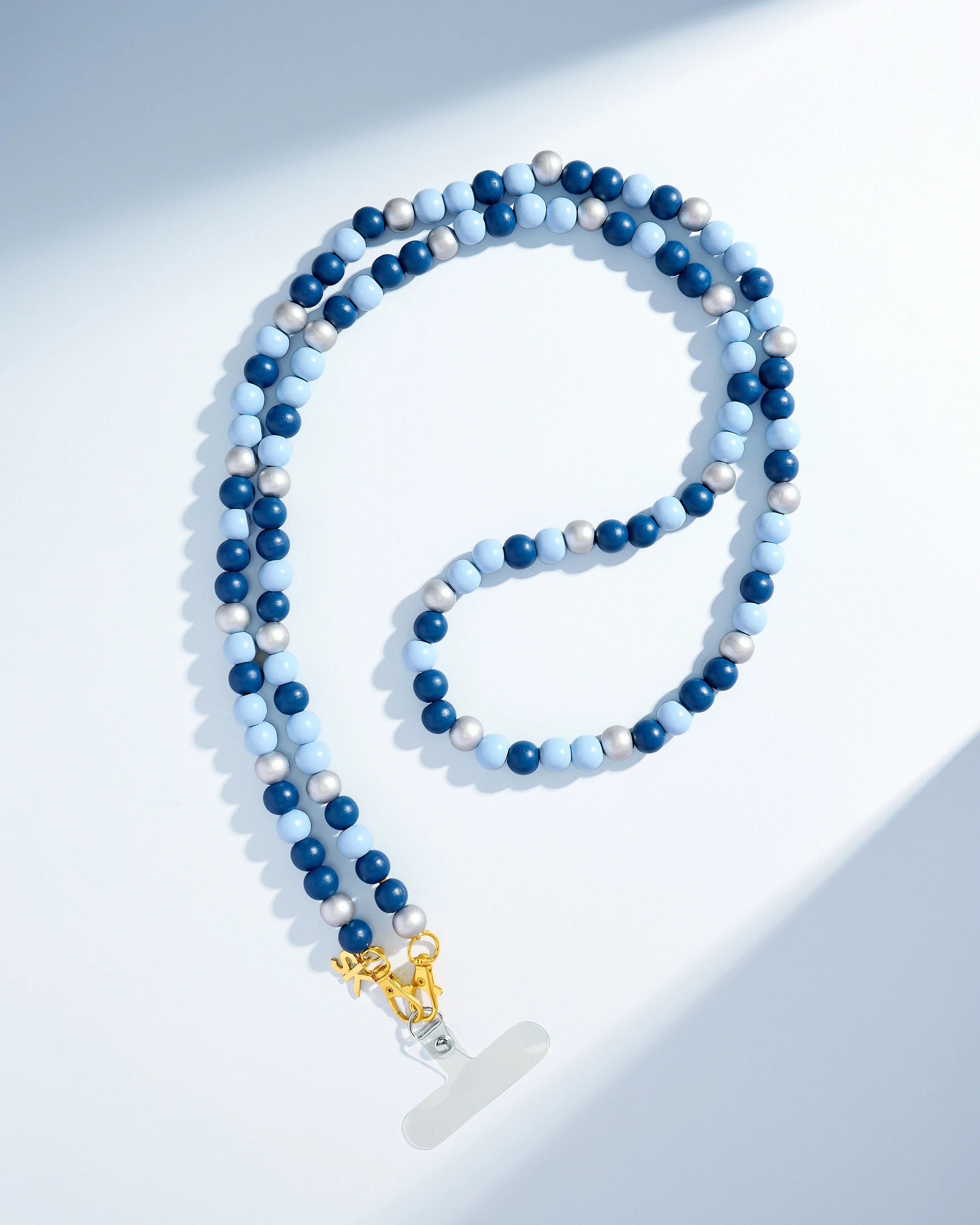 Suzanne Kalan Small Beaded Dark Blue Mix Crossbody Phone Strap