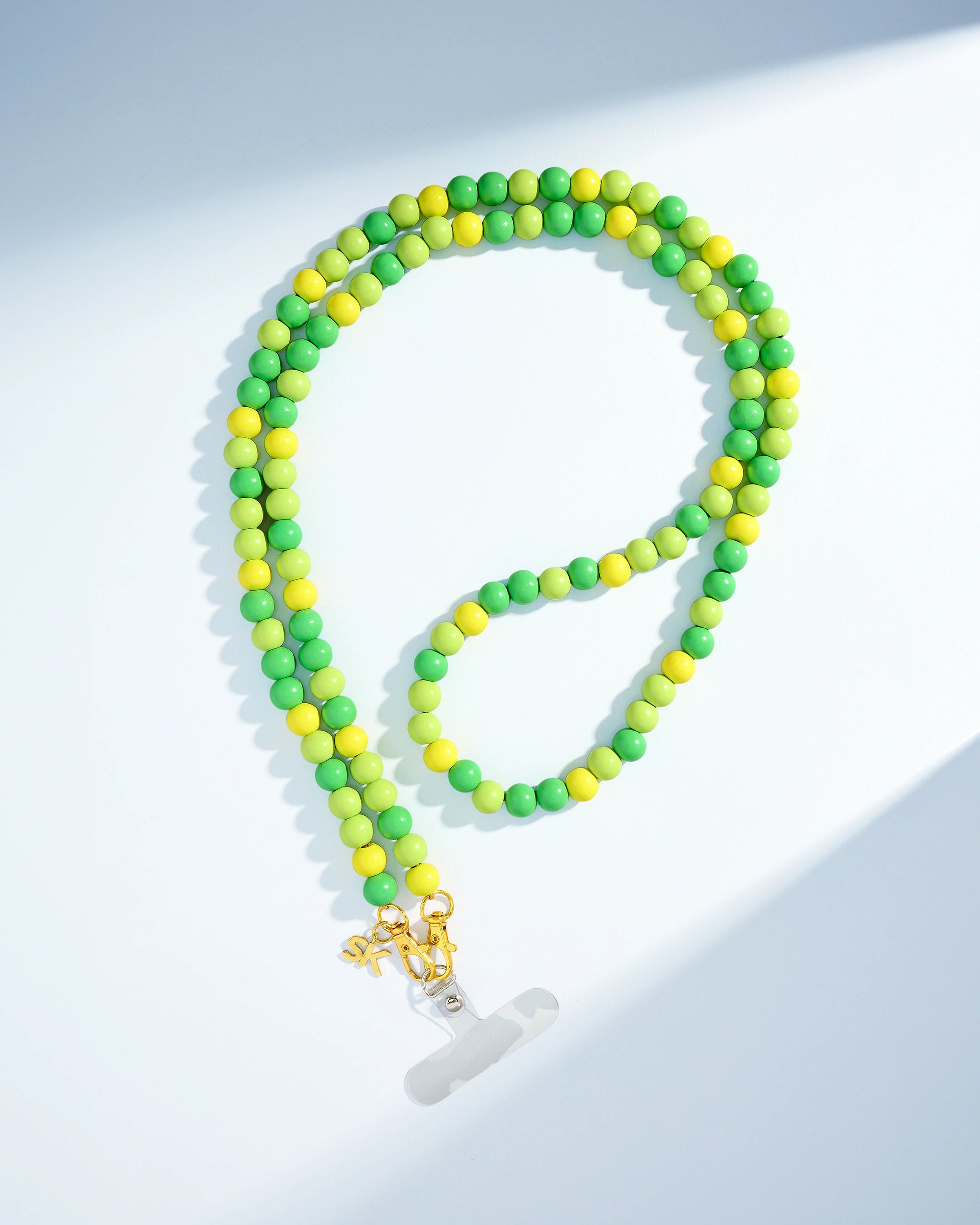 Suzanne Kalan Small Beaded Light Green Mix Crossbody Phone Strap
