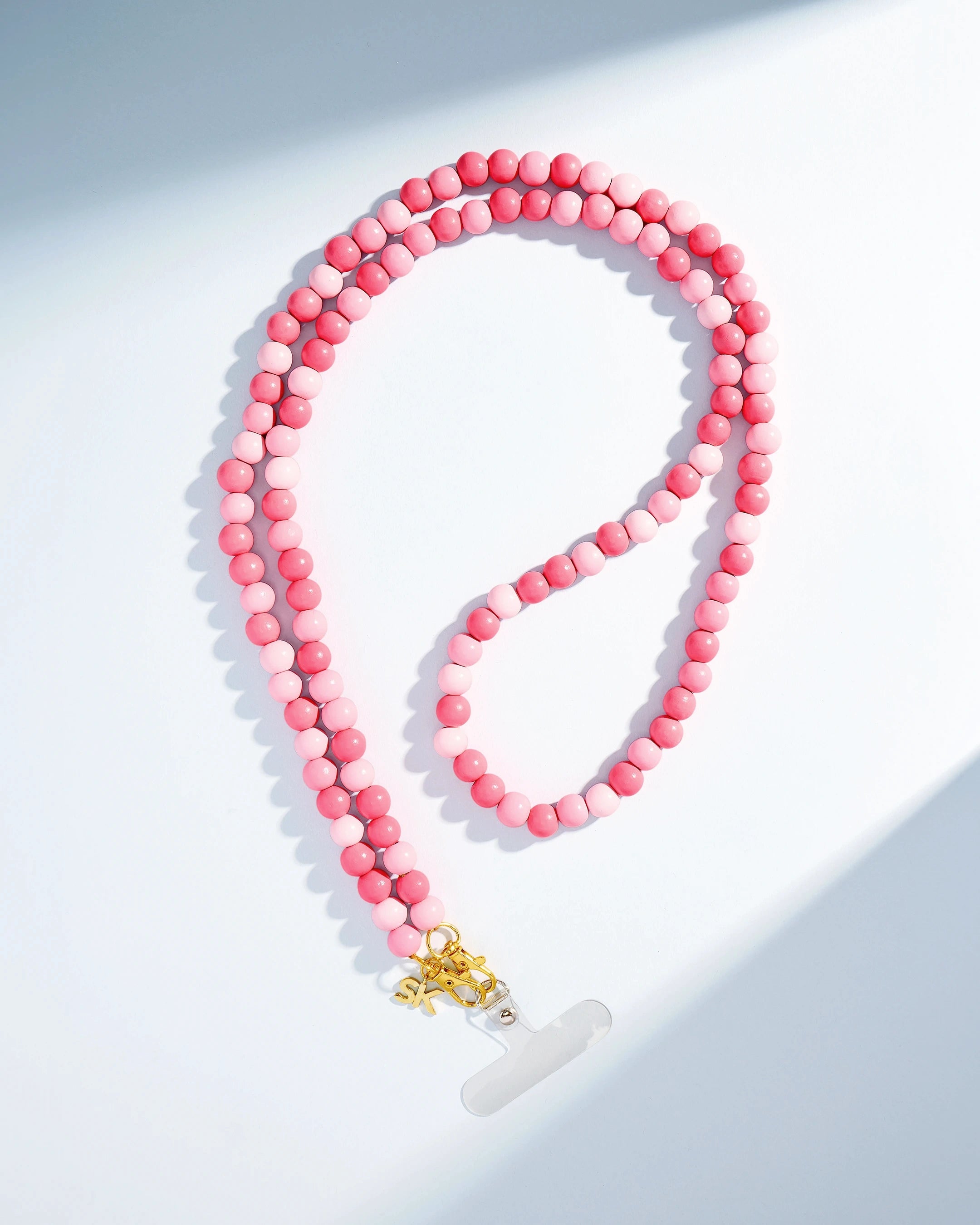 Suzanne Kalan Small Beaded Pink Mix Crossbody Phone Strap