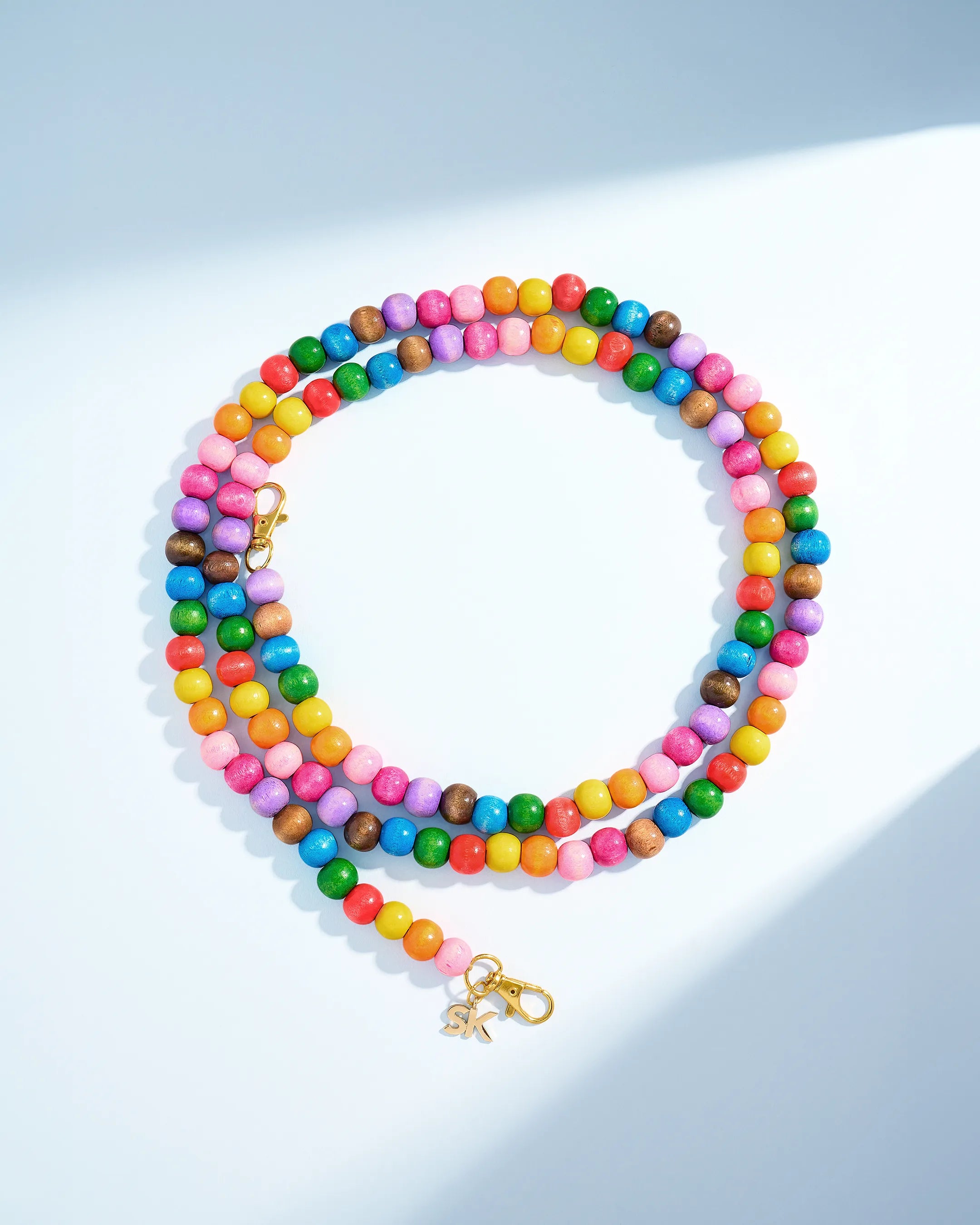 Suzanne Kalan Small Beaded Rainbow Mix Crossbody Phone Strap