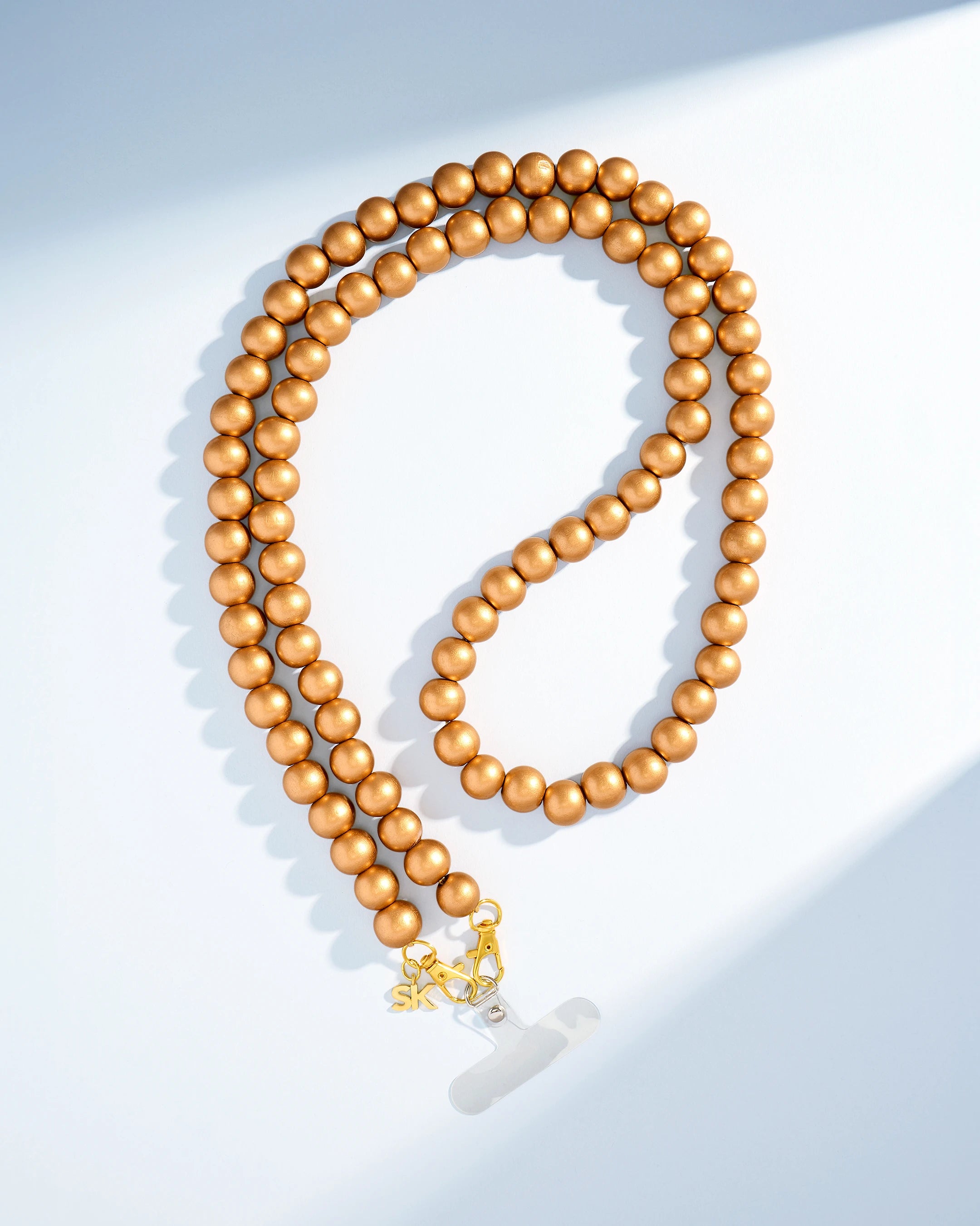 Suzanne Kalan Large Beaded Bronze Crossbody Phone Strap