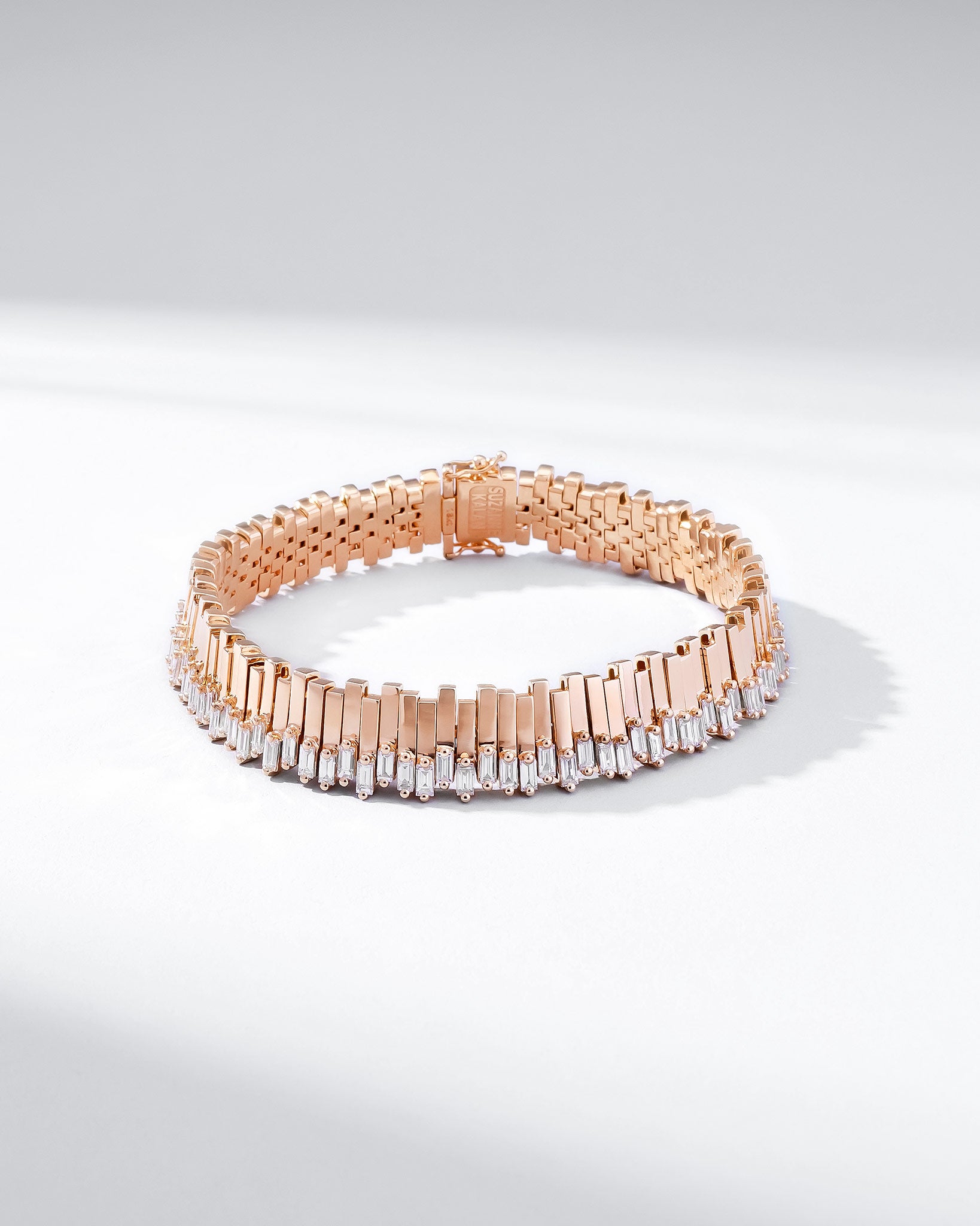 Suzanne Kalan Golden Stacker Diamond Tennis Bracelet in 18k rose gold