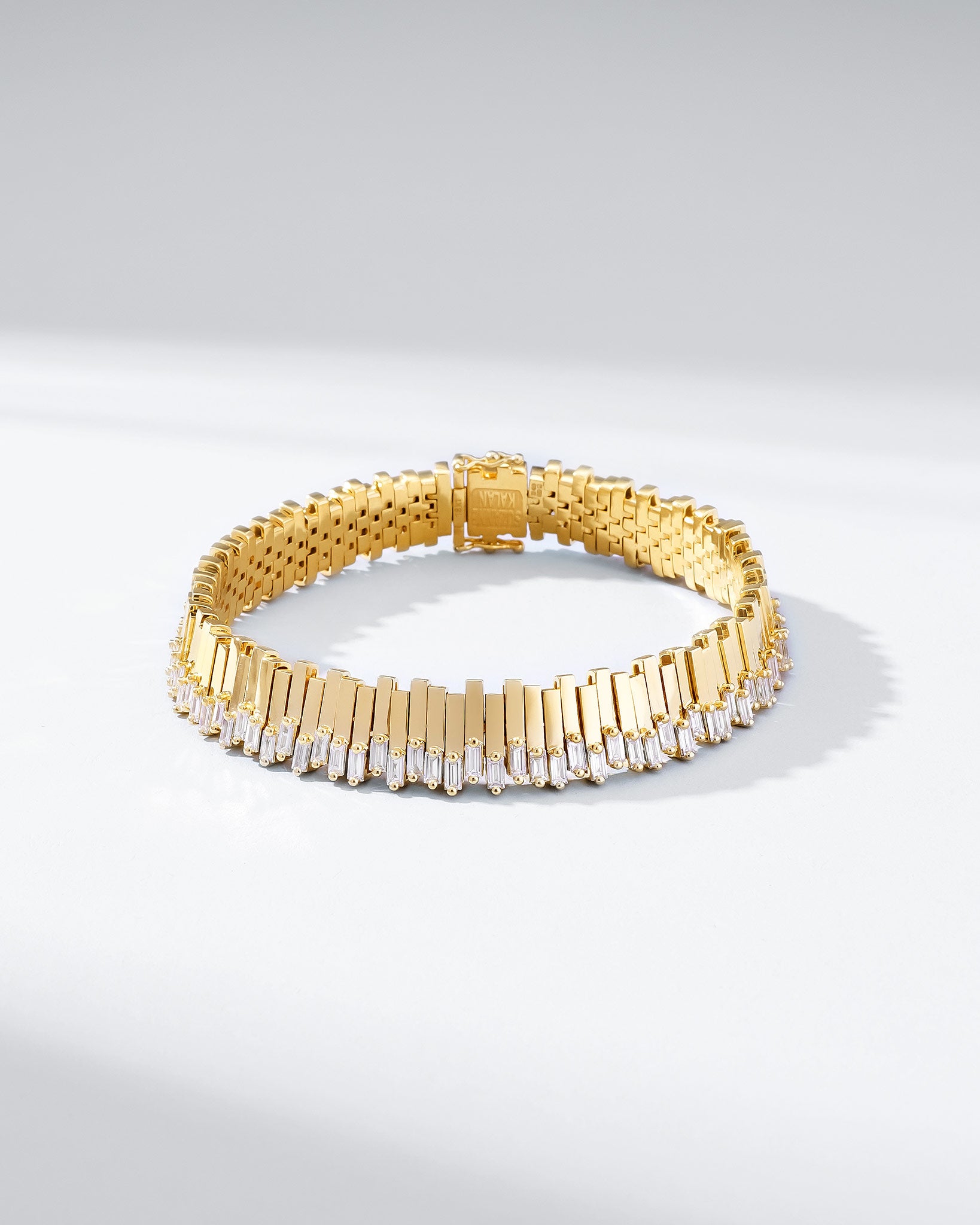 Suzanne Kalan Golden Stacker Diamond Tennis Bracelet in 18k yellow gold