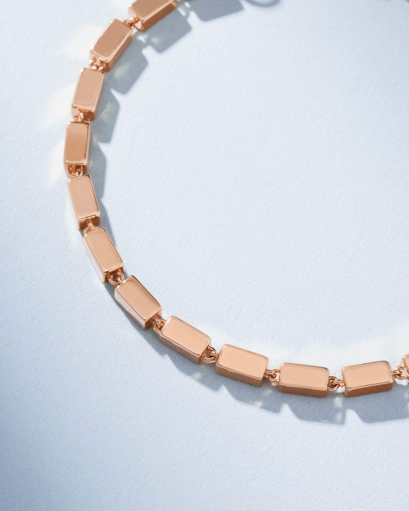 Suzanne Kalan Block-Chain Thick Bracelet in 18k rose gold
