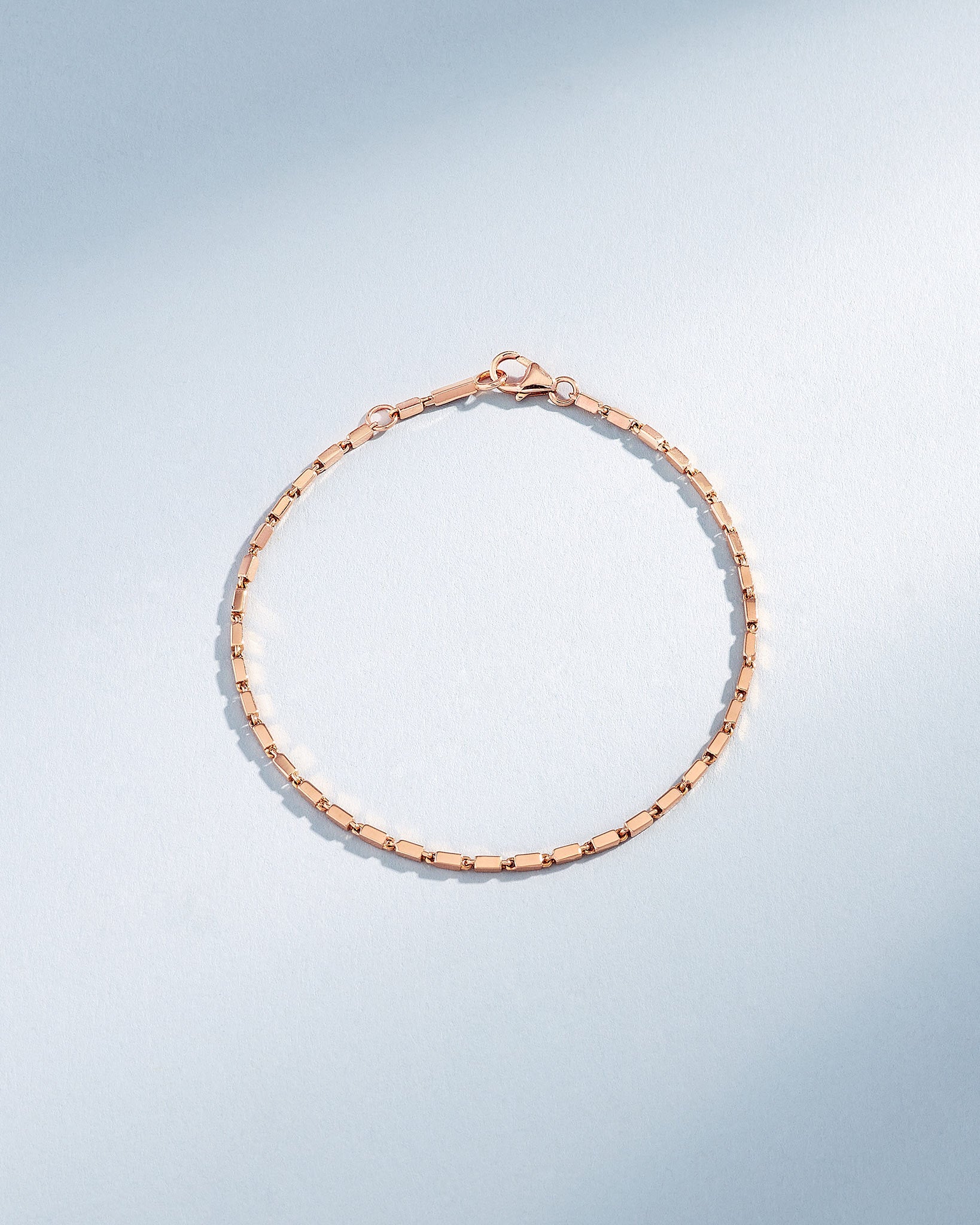 Suzanne Kalan Block-Chain Thin Bracelet in 18k rose gold