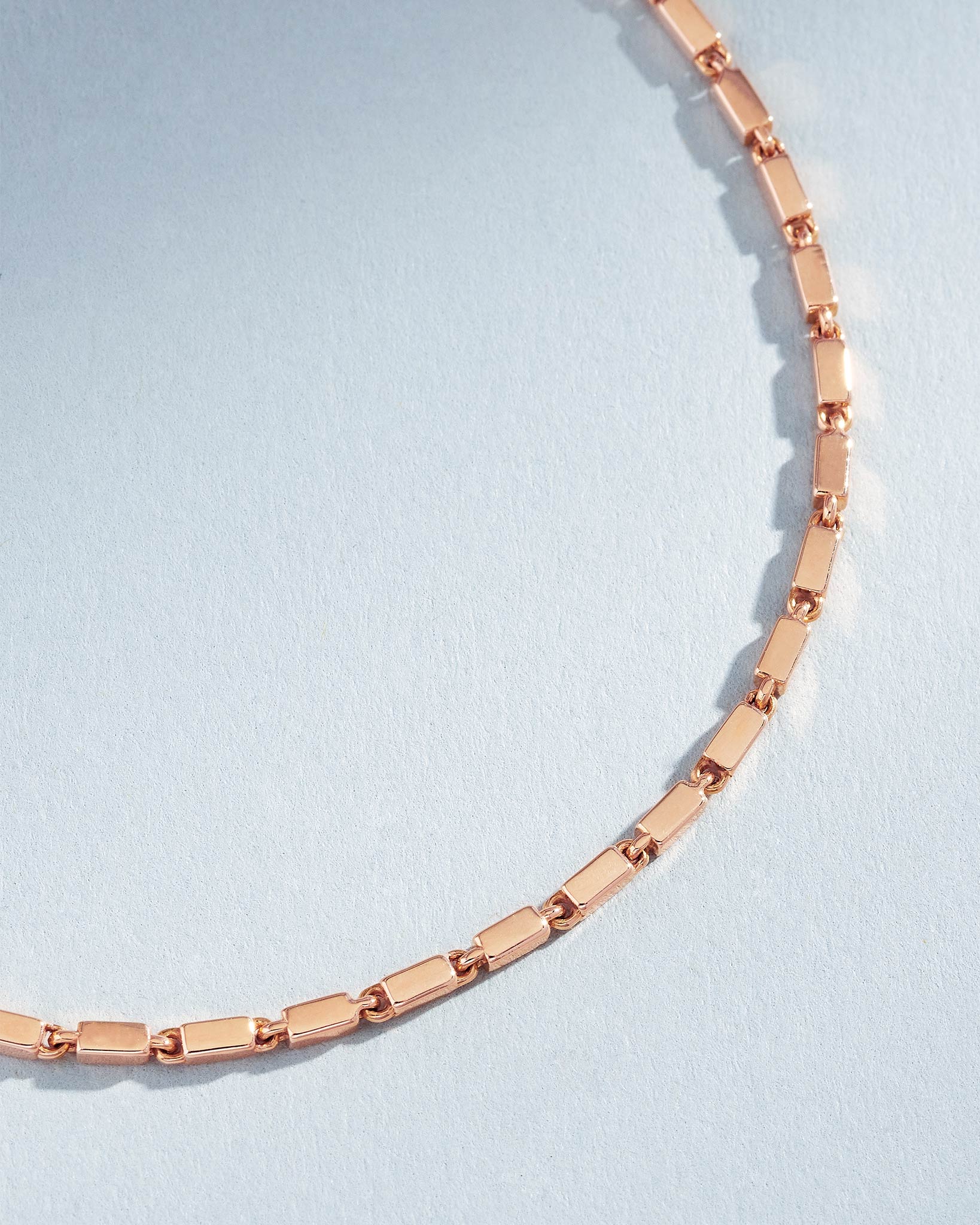 Suzanne Kalan Block-Chain Thin Bracelet in 18k rose gold