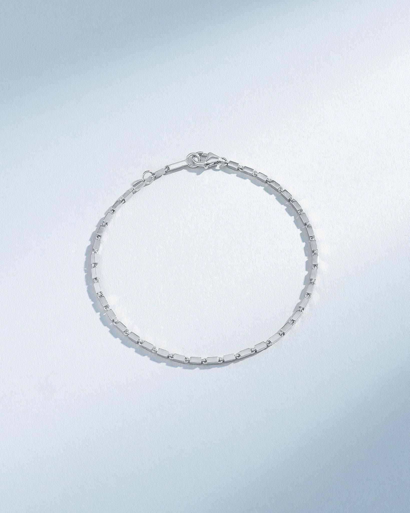 Suzanne Kalan Block-Chain Thin Bracelet in 18k white gold