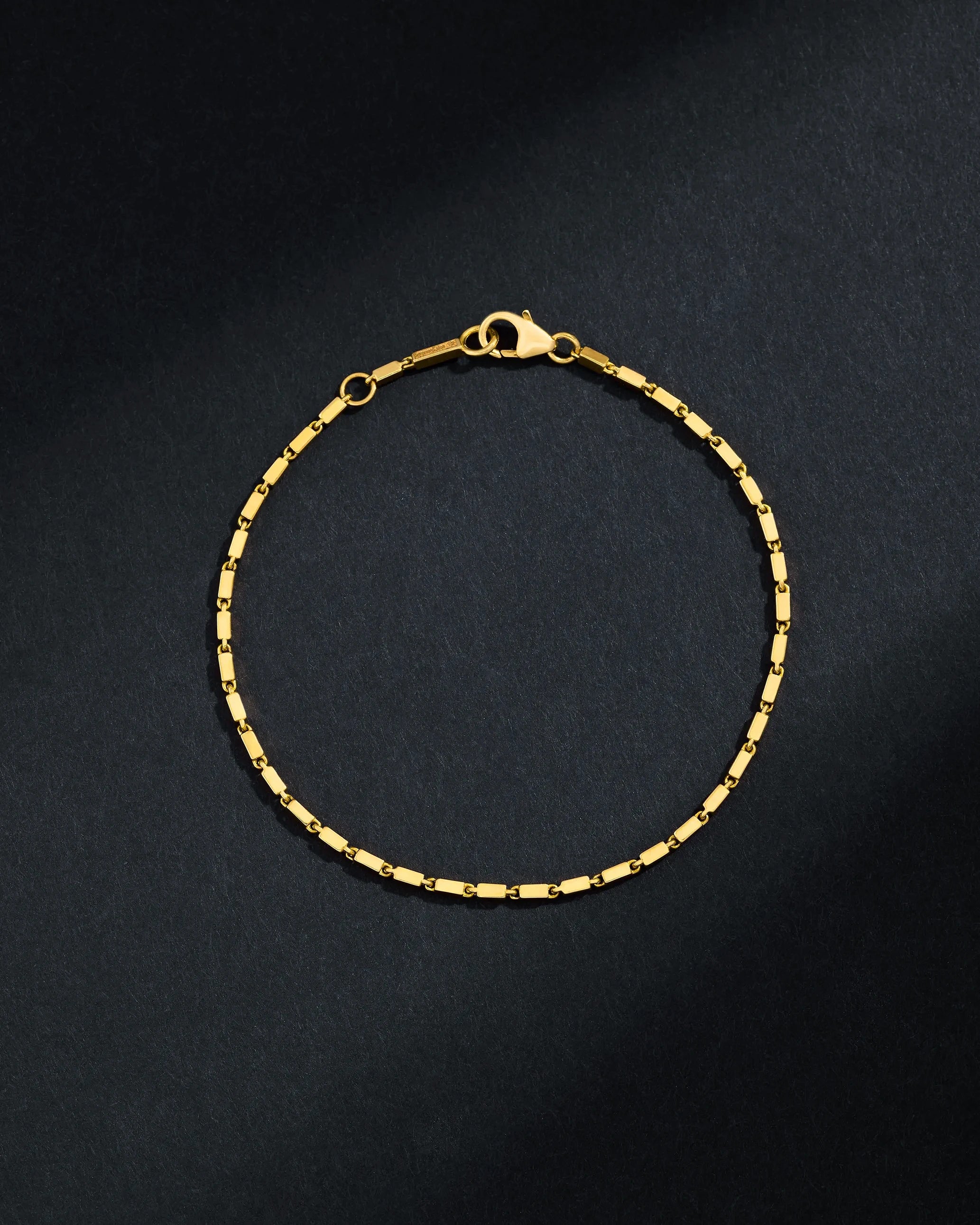 Suzanne Kalan Block-Chain Thin Bracelet in 18k yellow gold