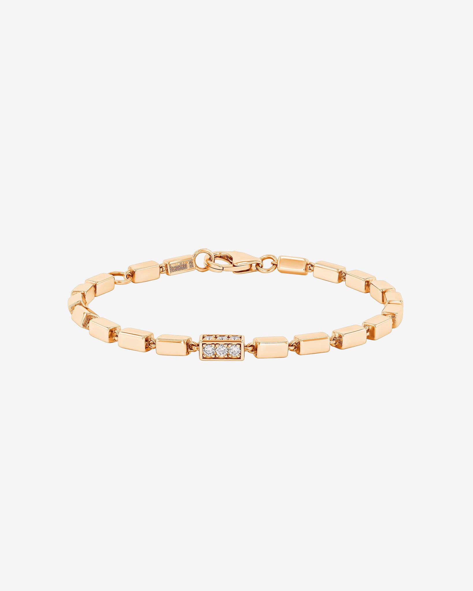 Block-Chain Single Pave Diamond Thick Bracelet | Suzanne Kalan®