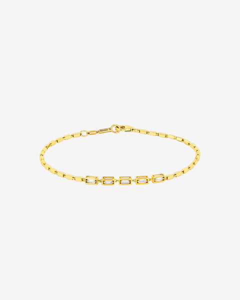 Block-Chain Multi-Diamond Thin Bracelet | Suzanne Kalan®