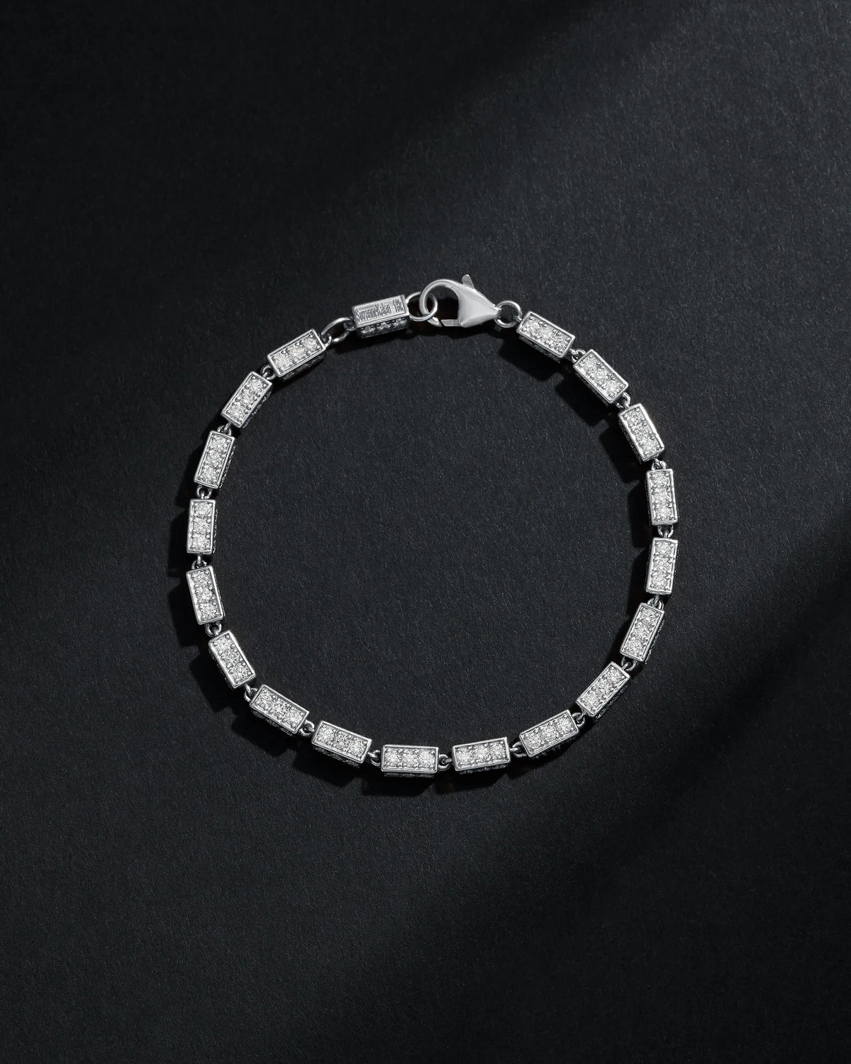Block-Chain Full Pave Diamond Thick Bracelet | Men's Jewelry