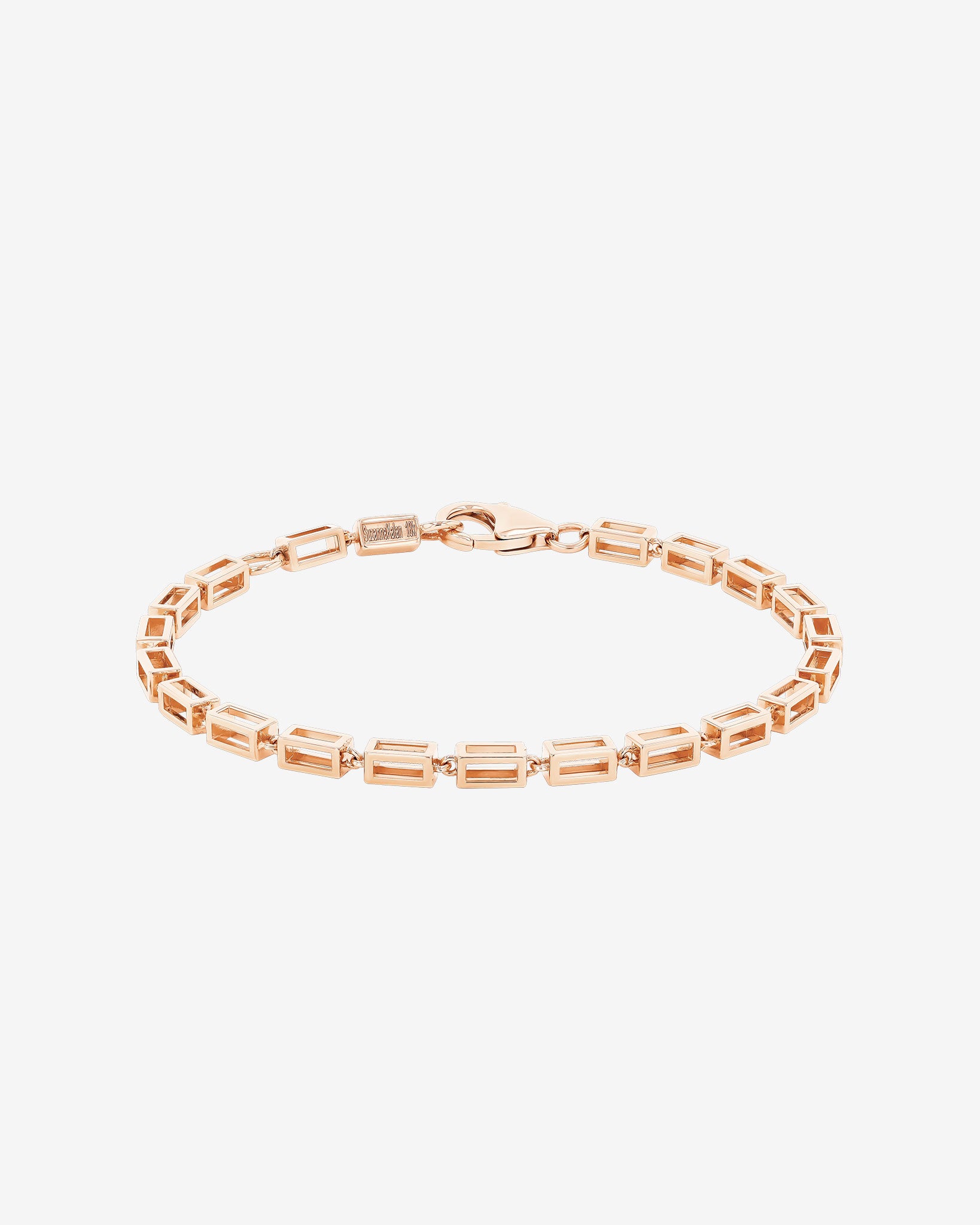 Suzanne Kalan Block-Chain Air Thick Bracelet in 18k rose gold