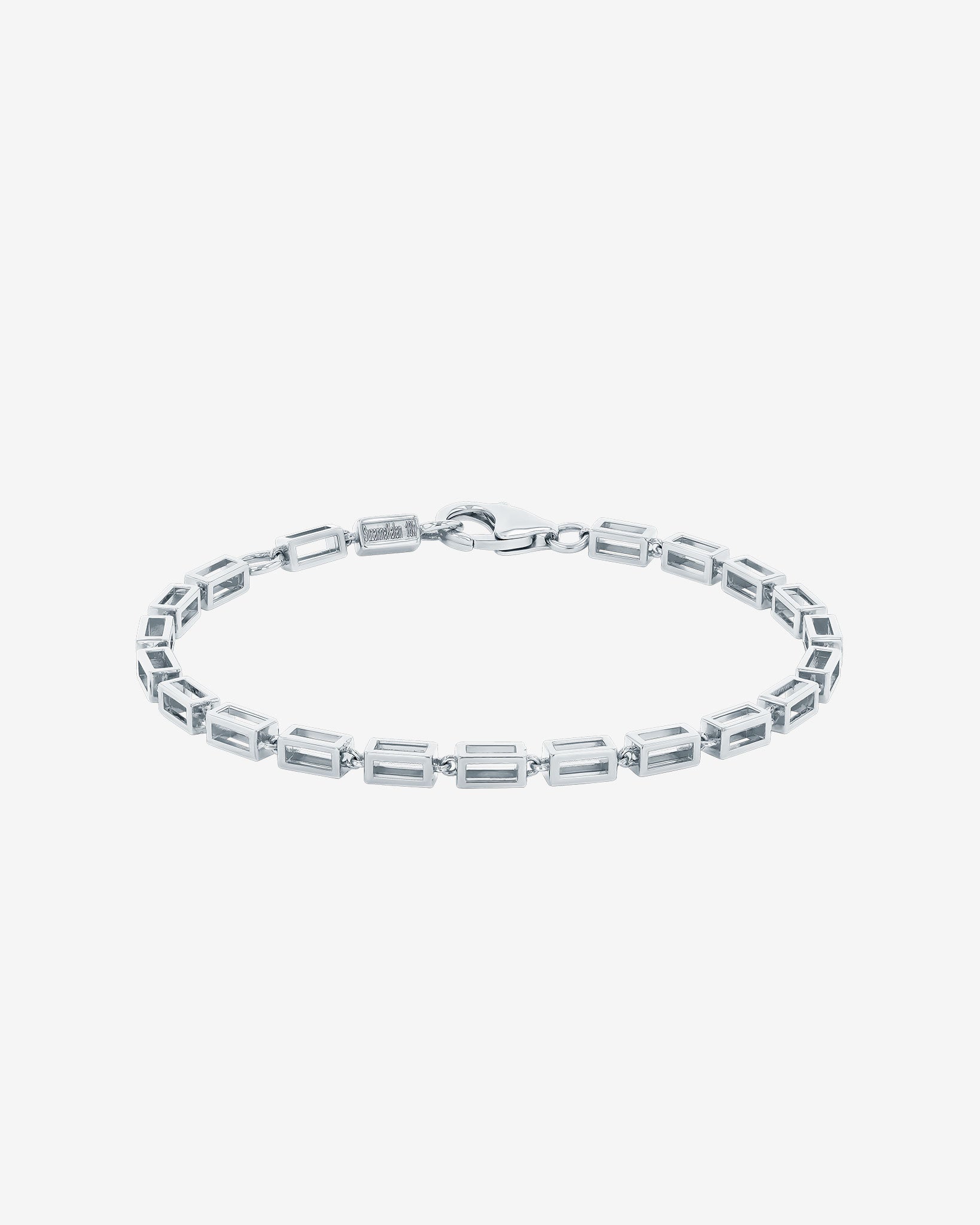 Suzanne Kalan Block-Chain Air Thick Bracelet in 18k white gold