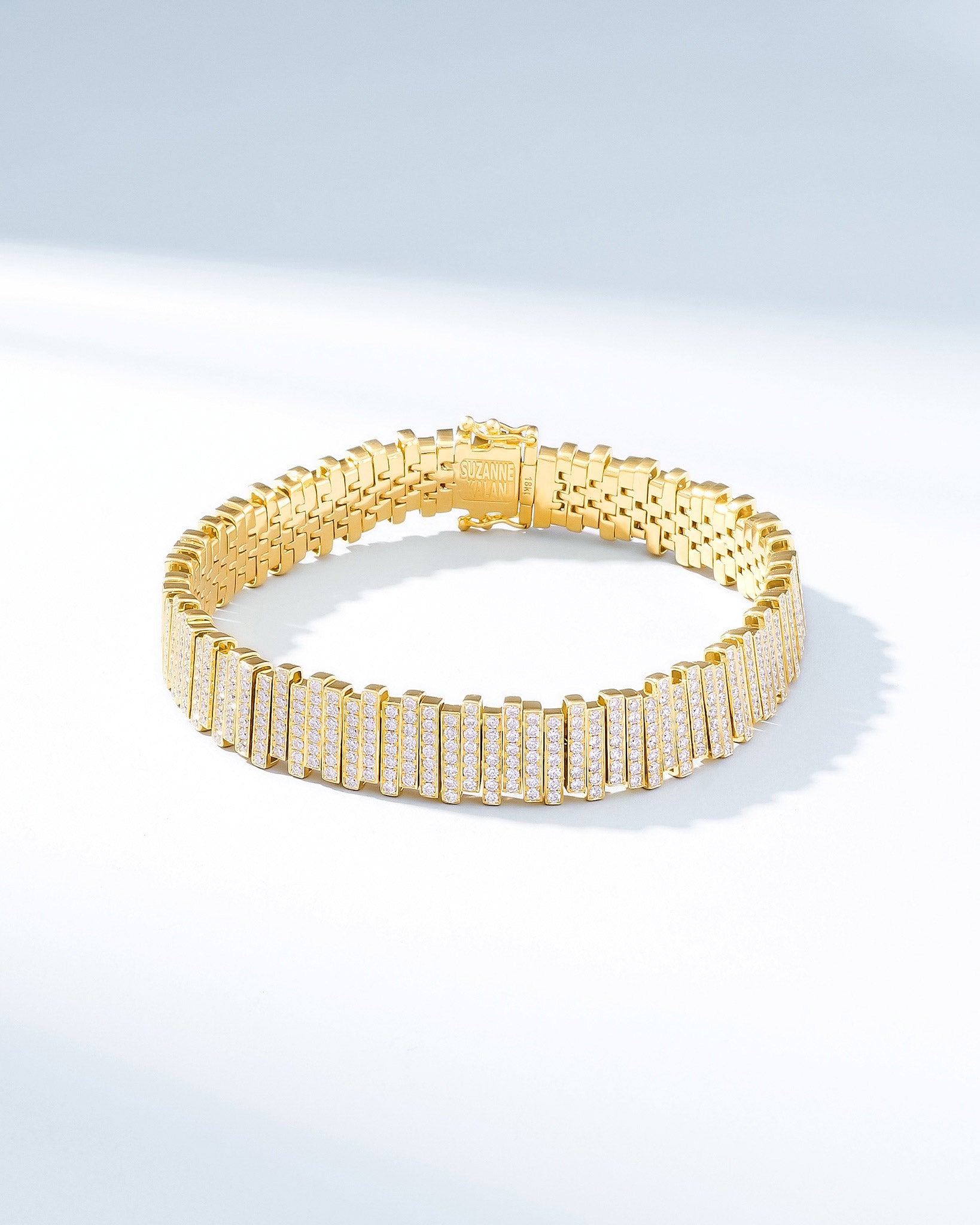Suzanne Kalan Golden Stacker Full Pavé Tennis Bracelet in 18k yellow gold