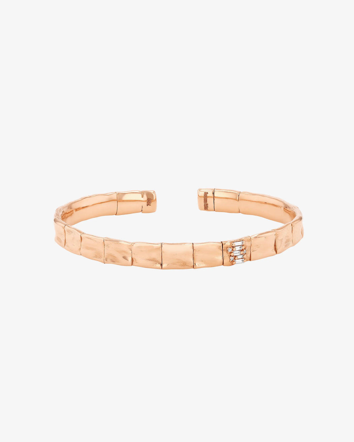 Suzanne Kalan Gilded Diamond Bangle in 18k rose gold