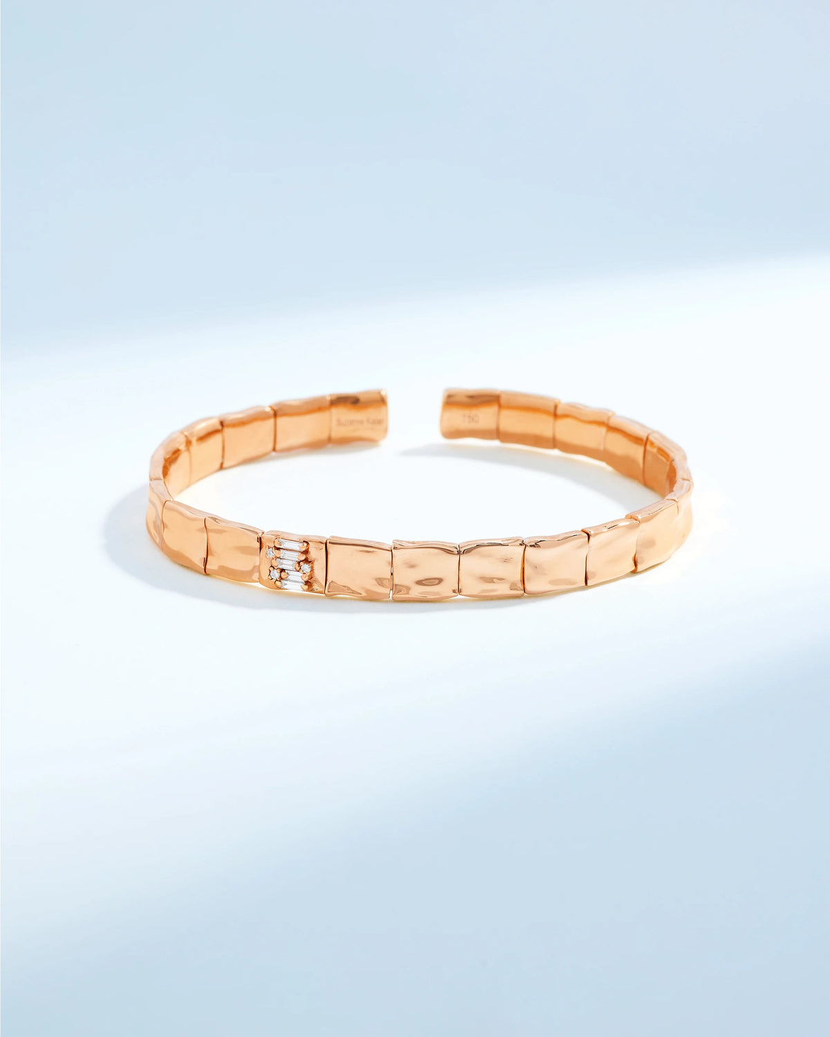 Suzanne Kalan Gilded Diamond Bangle in 18k rose gold