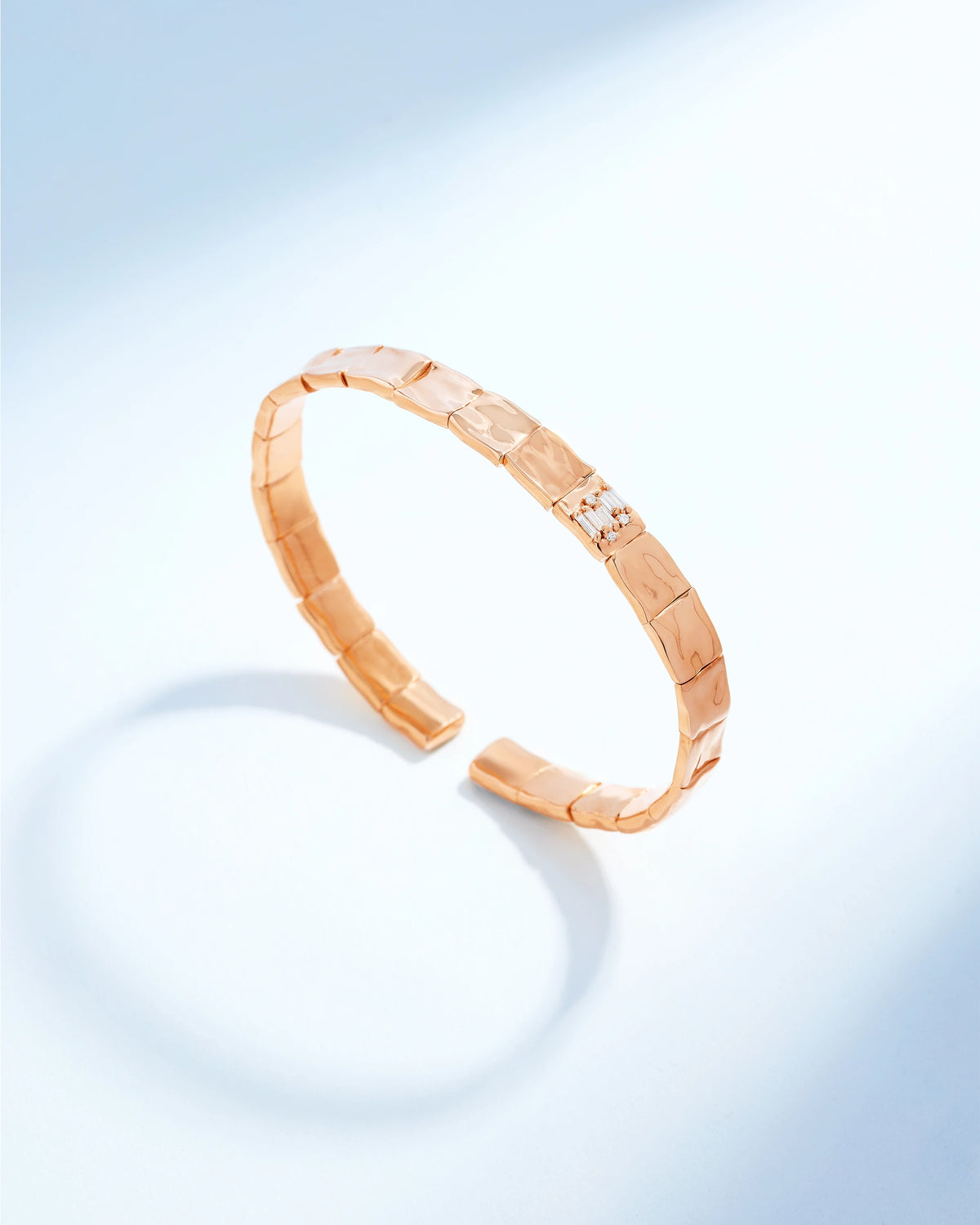 Suzanne Kalan Gilded Diamond Bangle in 18k rose gold