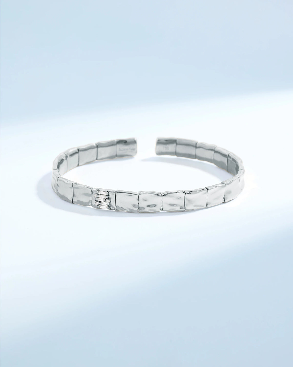 Suzanne Kalan Gilded Diamond Bangle in 18k white gold