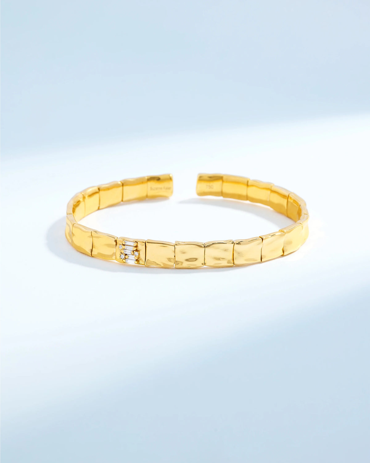 Suzanne Kalan Gilded Diamond Bangle in 18k yellow gold