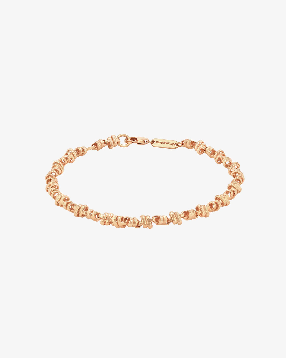 Suzanne Kalan Gilded Cluster Chain Bracelet in 18k rose gold