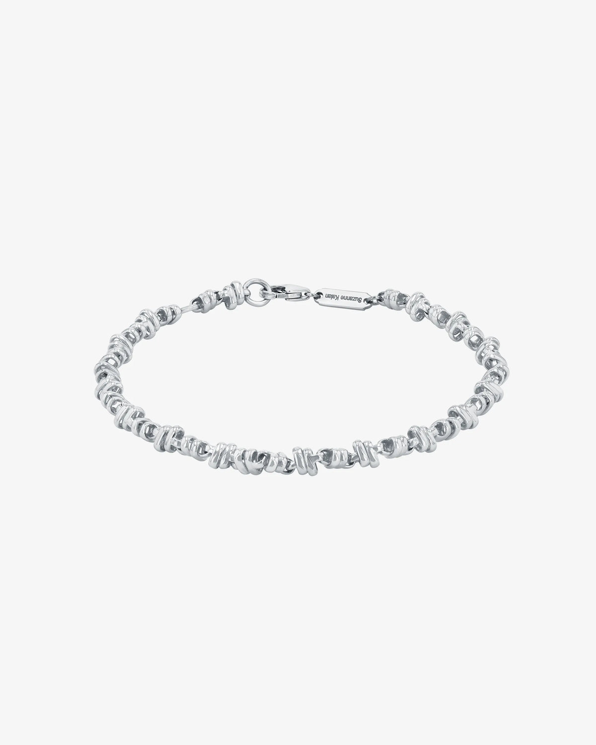 Suzanne Kalan Gilded Cluster Chain Bracelet in 18k white gold