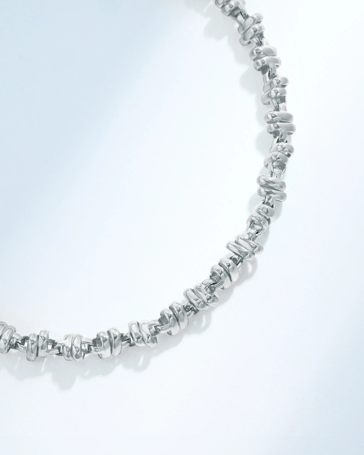 Suzanne Kalan Gilded Cluster Chain Bracelet in 18k white gold