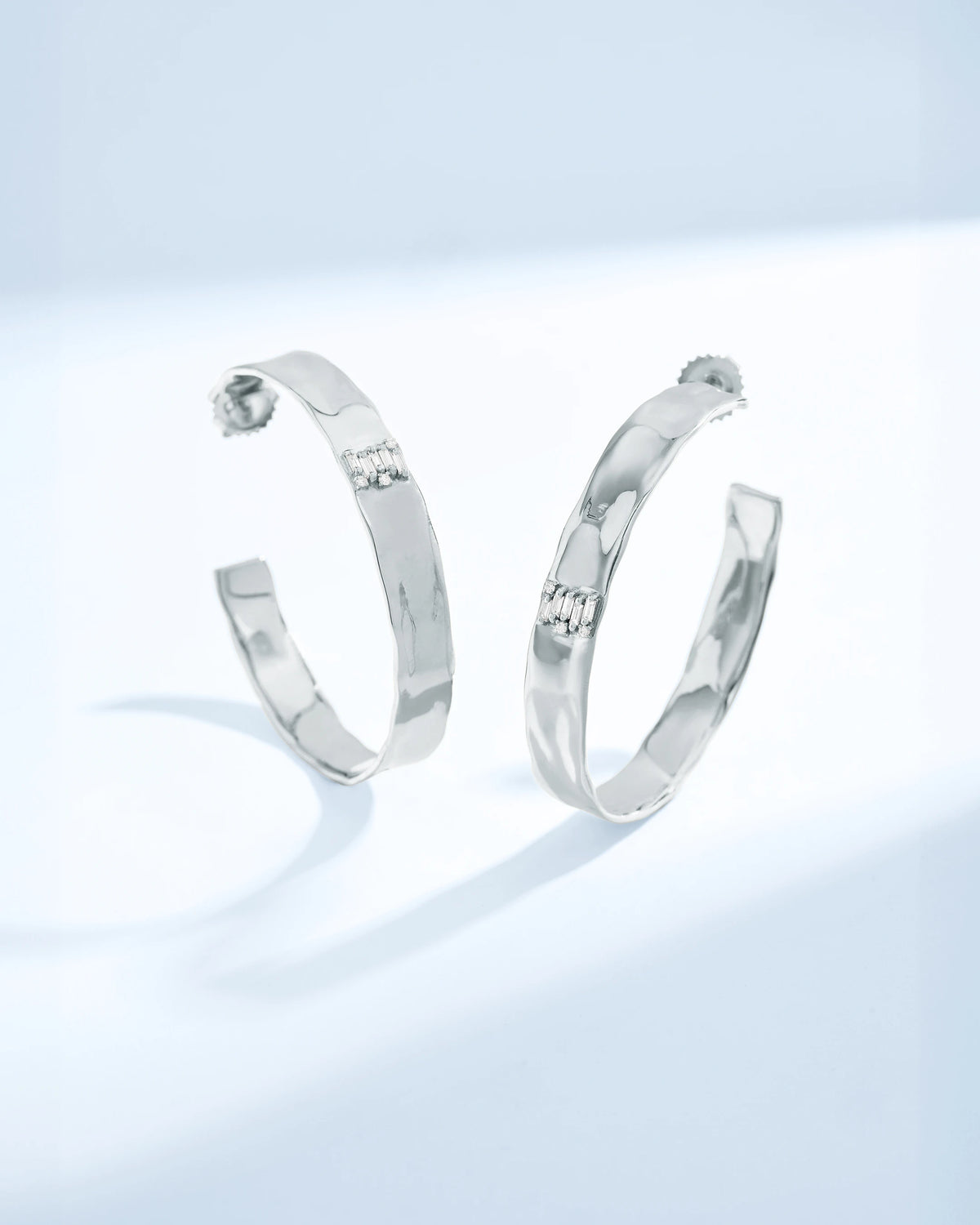 Suzanne Kalan Gilded Diamond Milli Hoops in 18k white gold