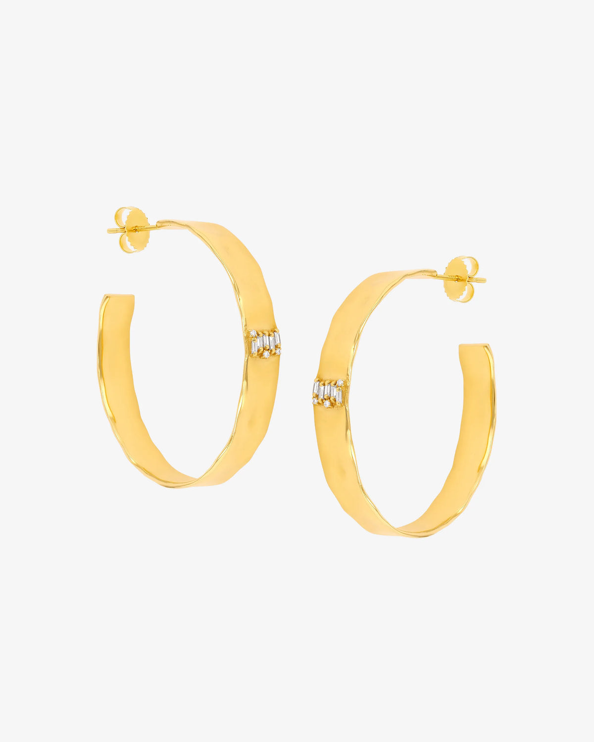 Suzanne Kalan Gilded Diamond Milli Hoops in 18k yellow gold