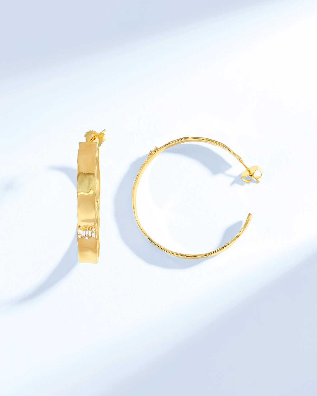 Suzanne Kalan Gilded Diamond Milli Hoops in 18k yellow gold