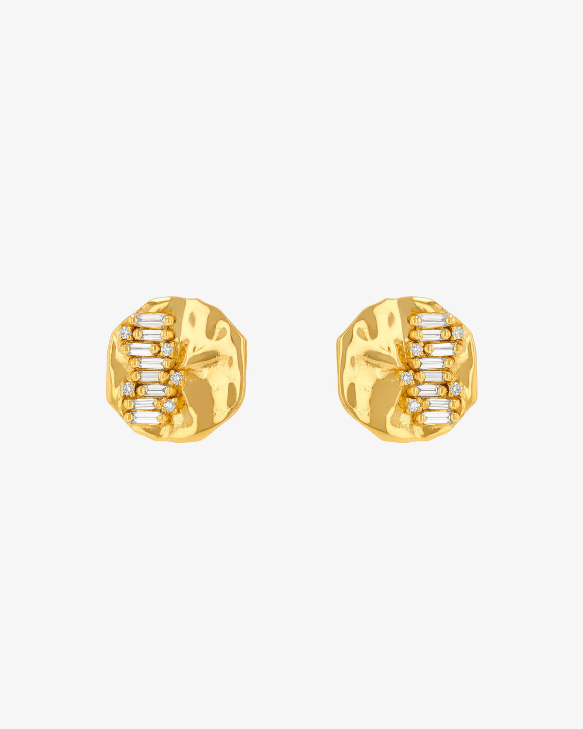 Suzanne Kalan Gilded Diamond Studs in 18k yellow gold